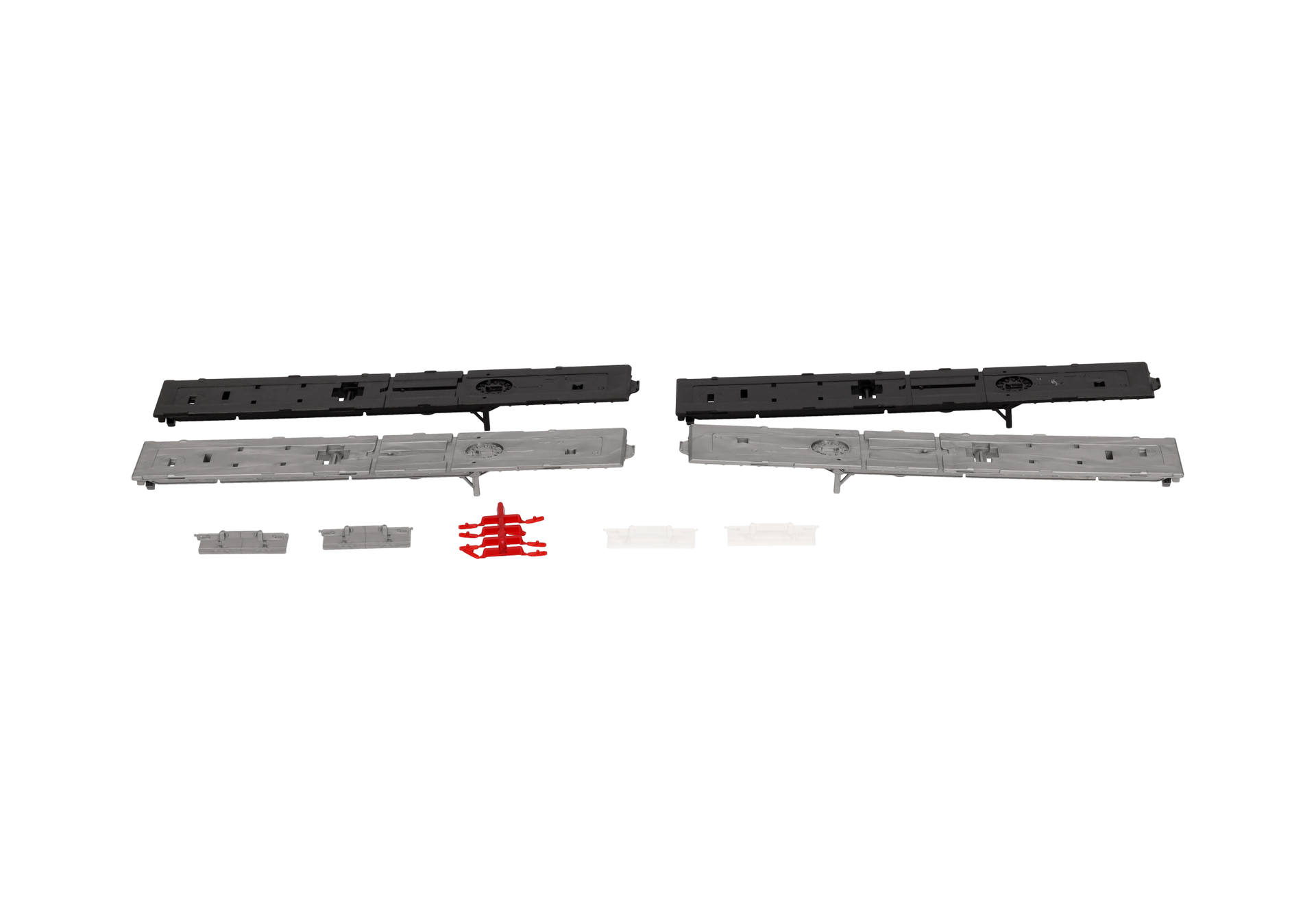 Accessory rear tail lift, h 2x white & silver (folded, incl. trailer chassis frames)