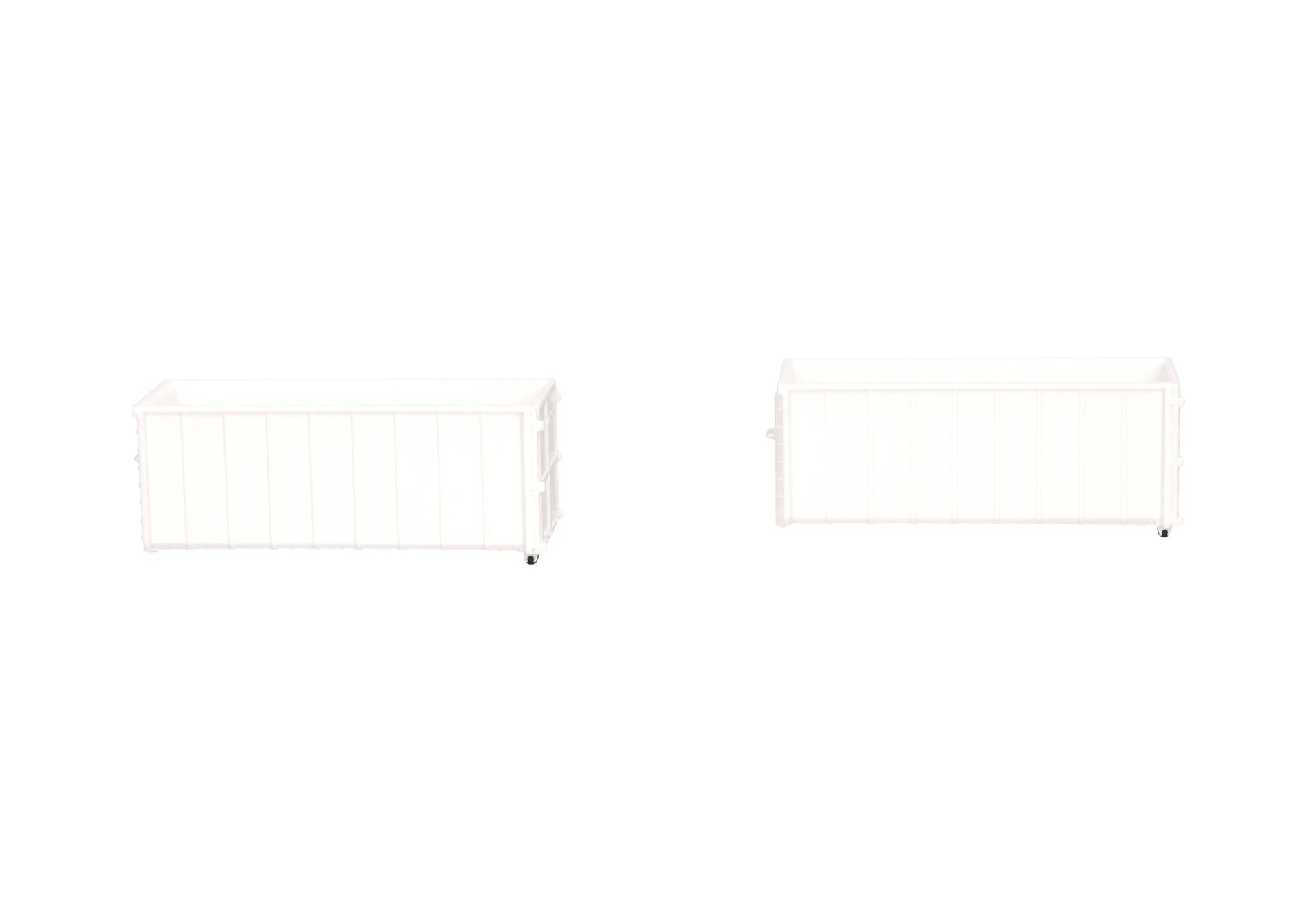 Accessories: ripped roll-off tray, white (2 pieces)