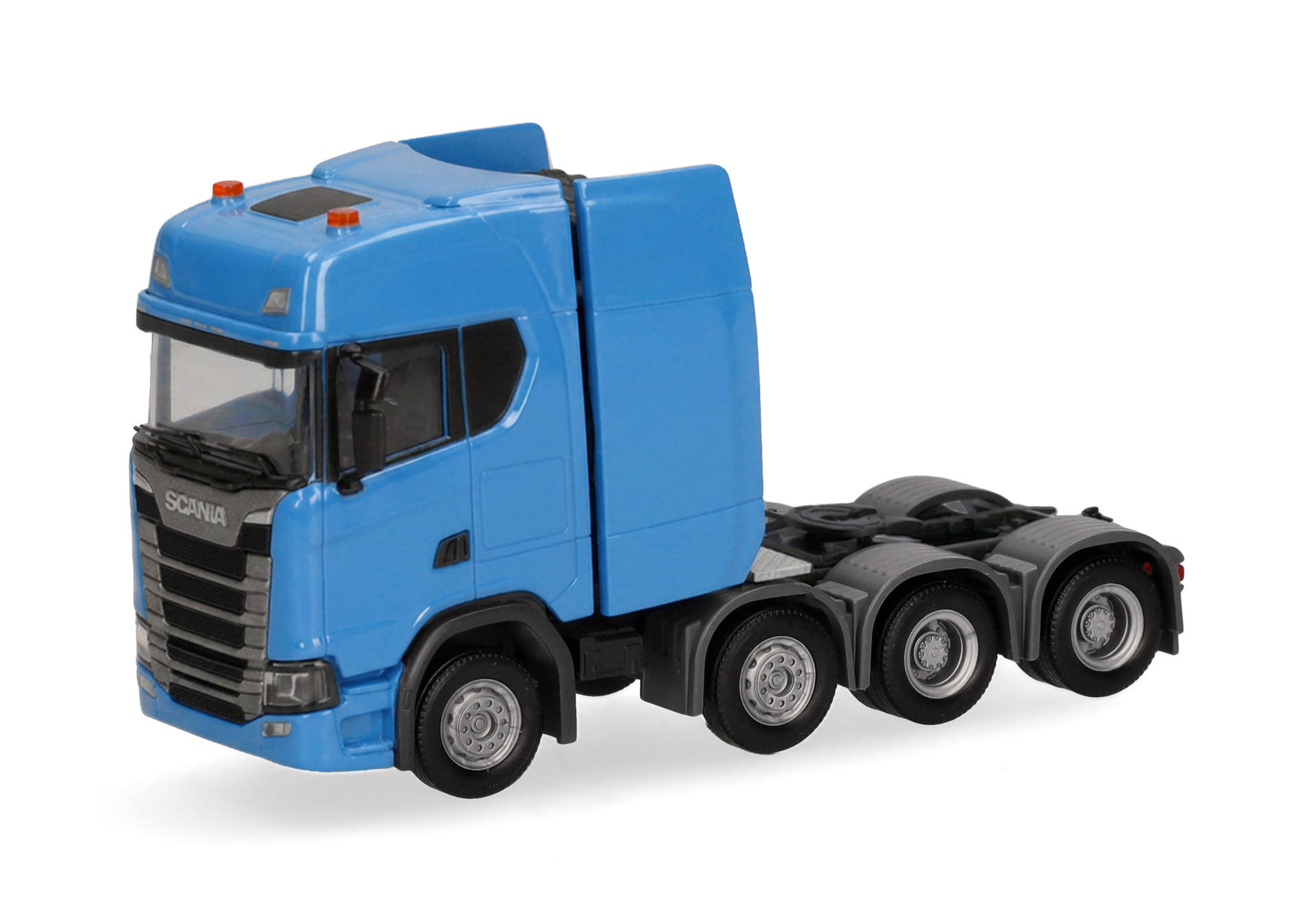 truck, semi-truck, blue, trailer, model