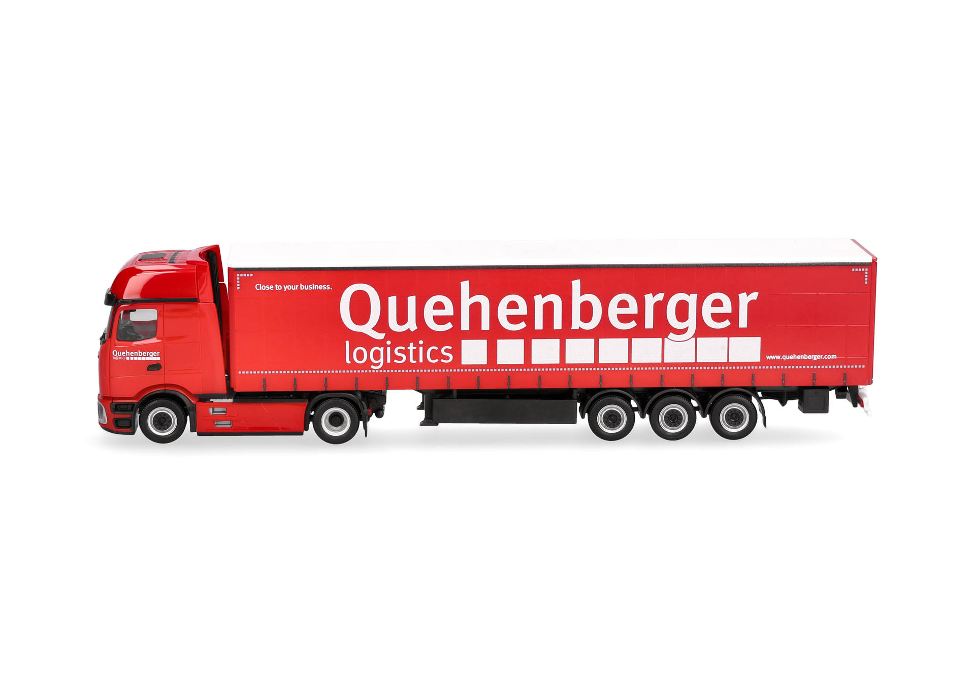 truck, semi-trailer, red, logistics, trailer