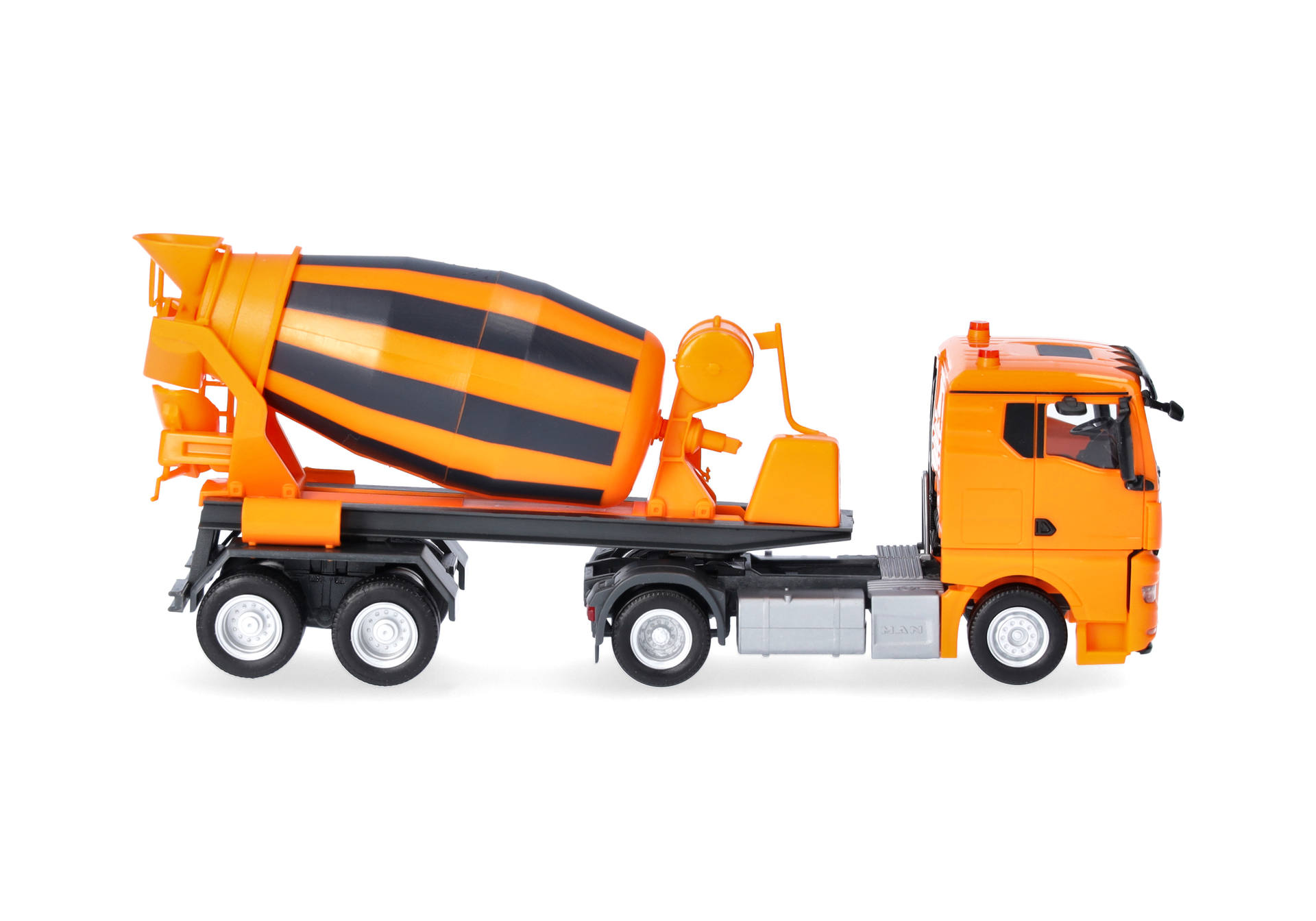 cement mixer, truck, orange, construction, toy