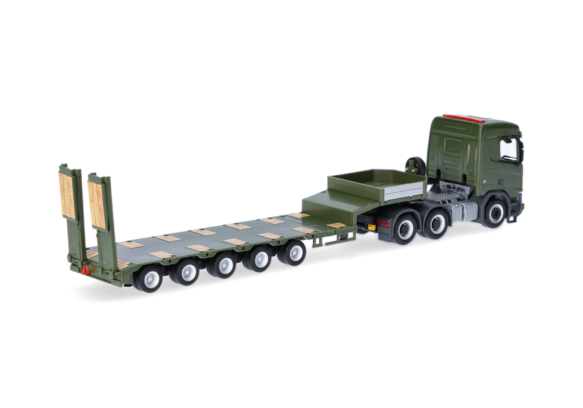 Scania CR 20 Niedrigdach Semitieflade-Sattelzug "Tschechische Armee"