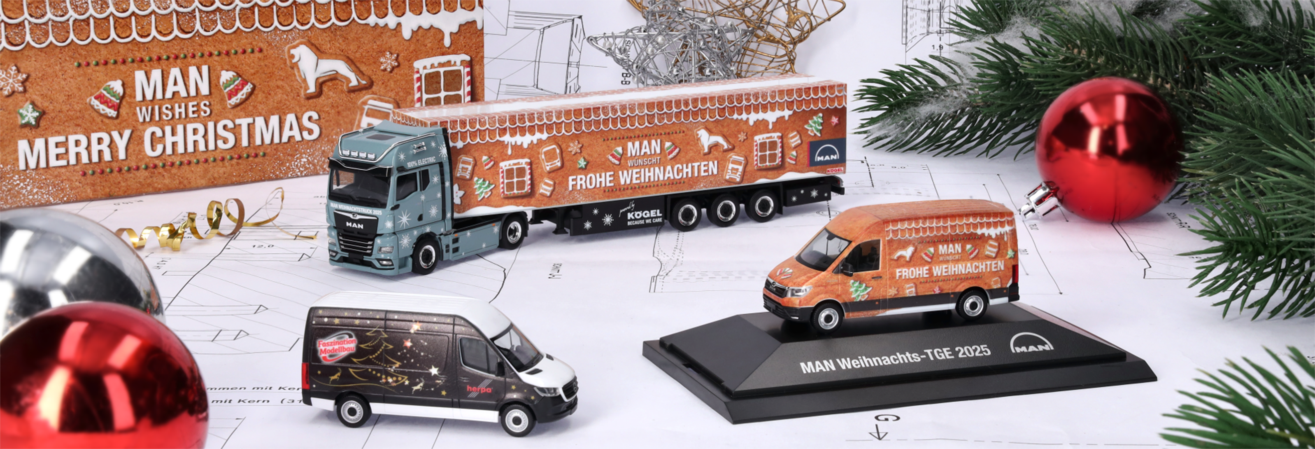 Lkw, Lkw-Anhänger, Weihnachten, Transporter, Modell