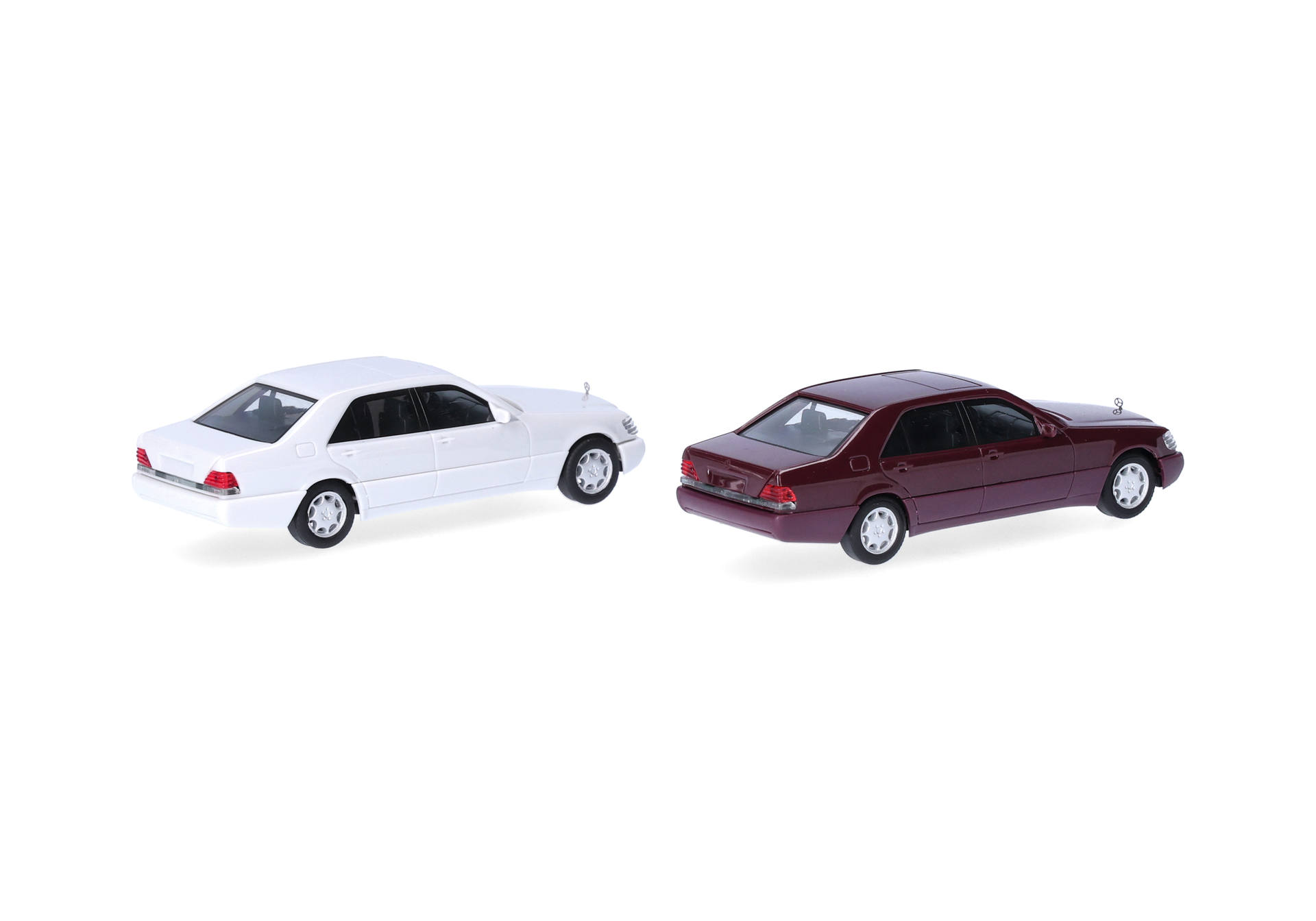 Spielzeugauto, Modellauto, Limousine, weißes Auto, weinrot Auto
