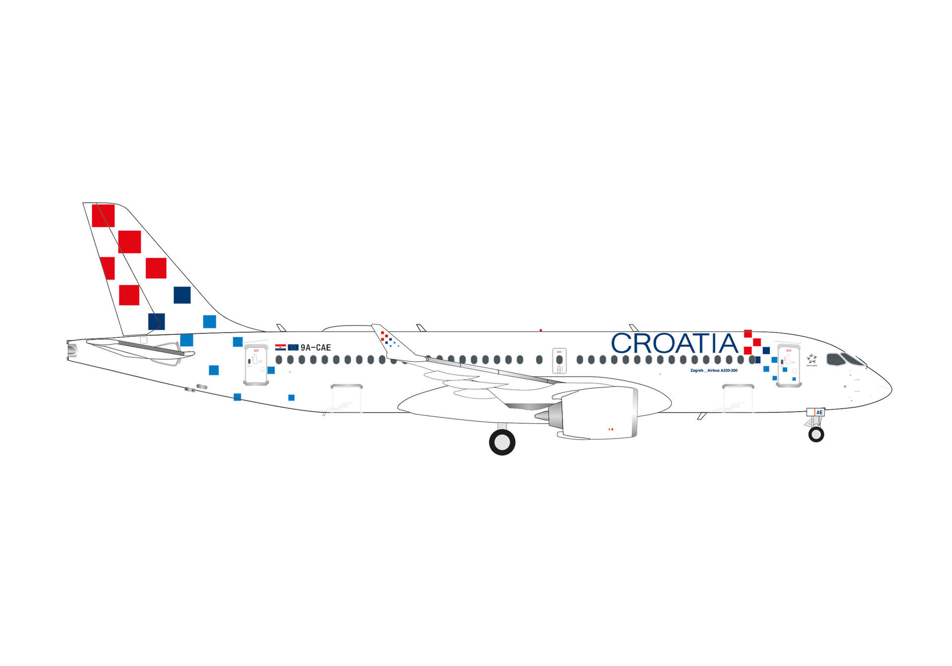 Croatia Airlines Airbus A220-300 – 9A-CAE