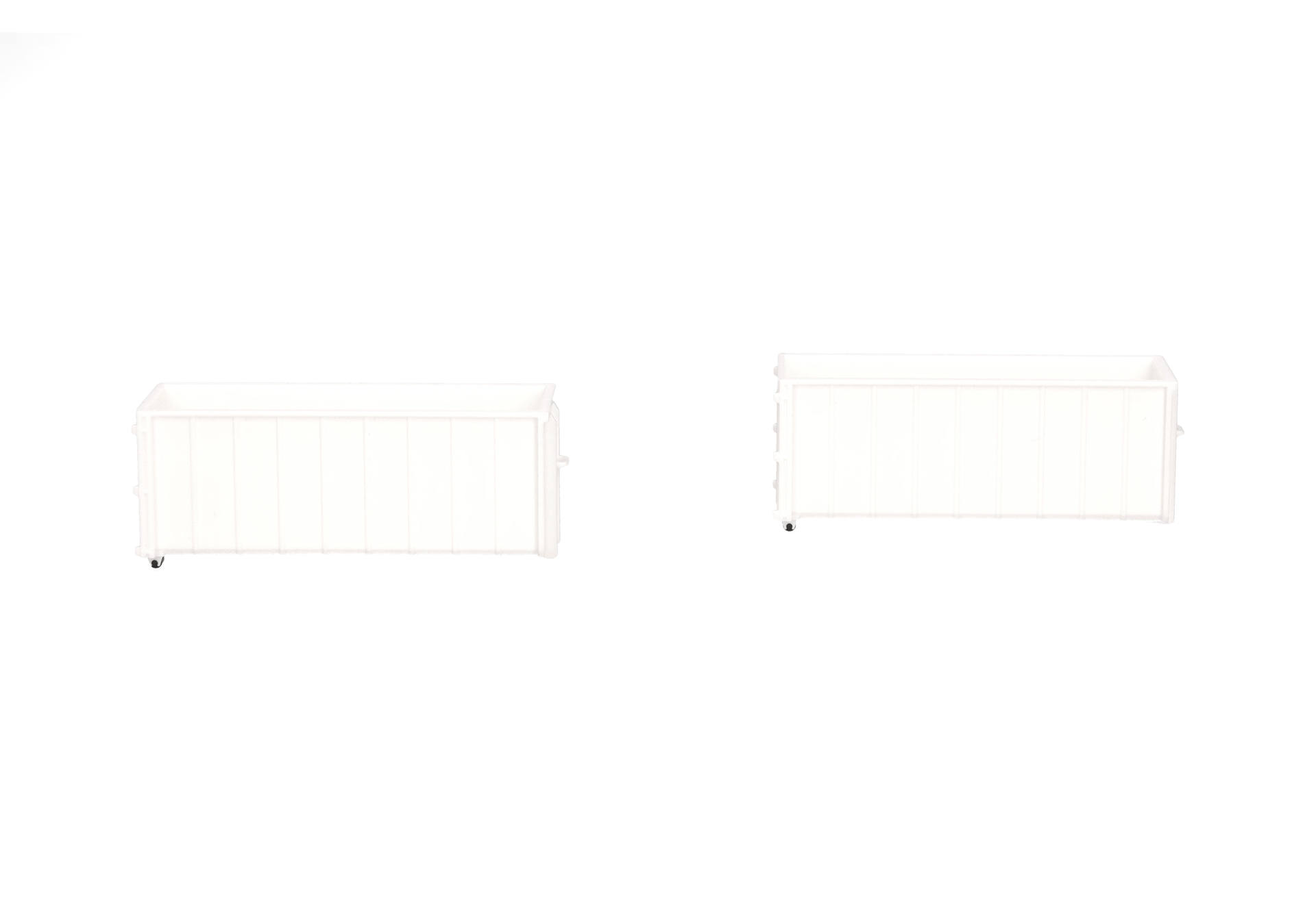 Accessories: ripped roll-off tray, white (2 pieces)