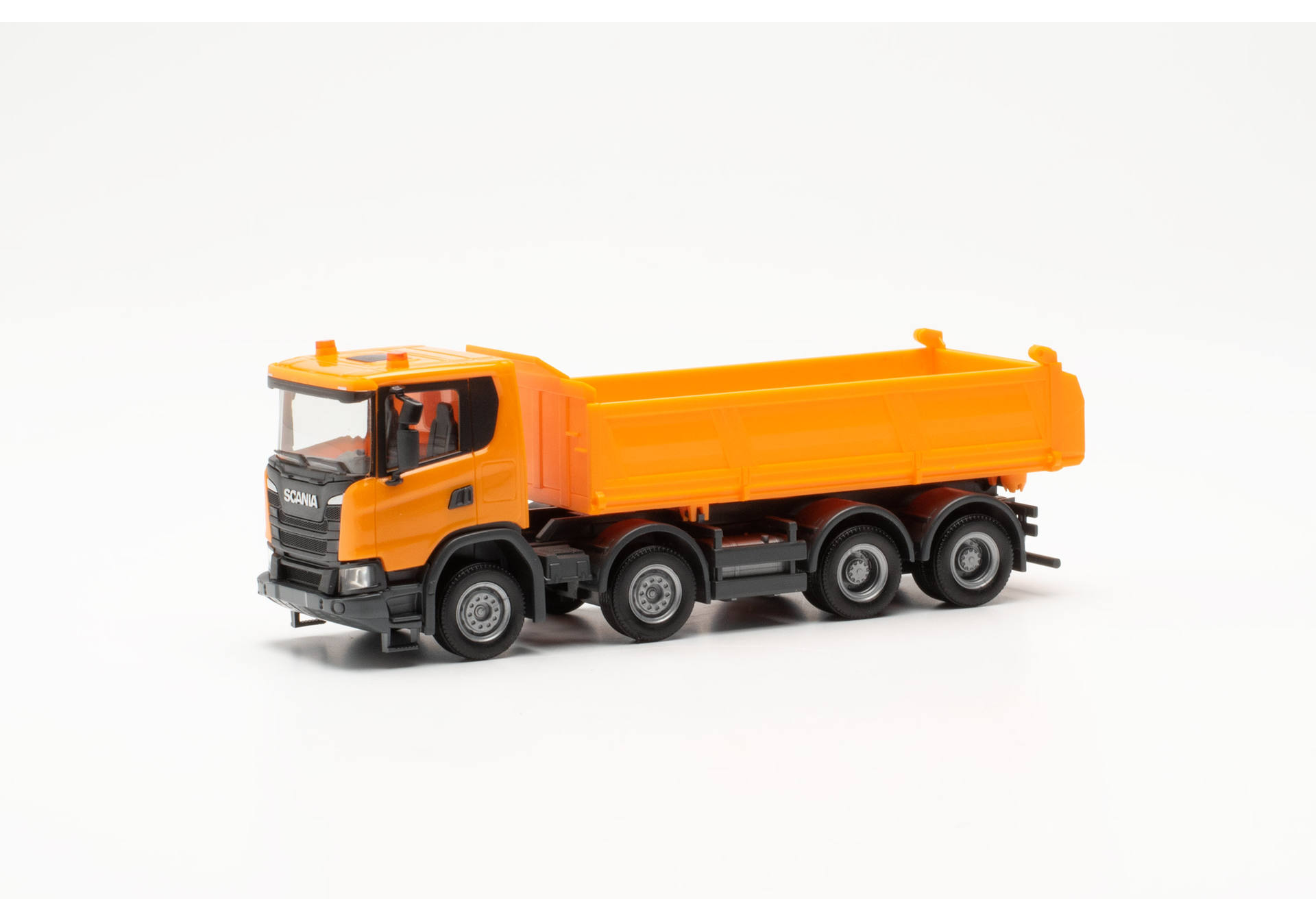 Scania XT17 Meiler 4-achsiger Dreiseitenkipper, orange