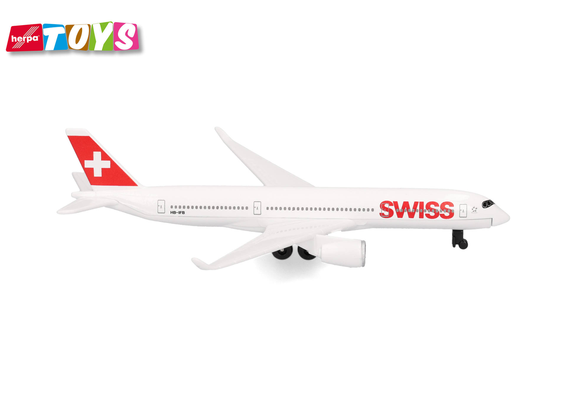 airplane, model, aircraft, jet, SWISS, airplane, toy, model, white plane, Swiss logo