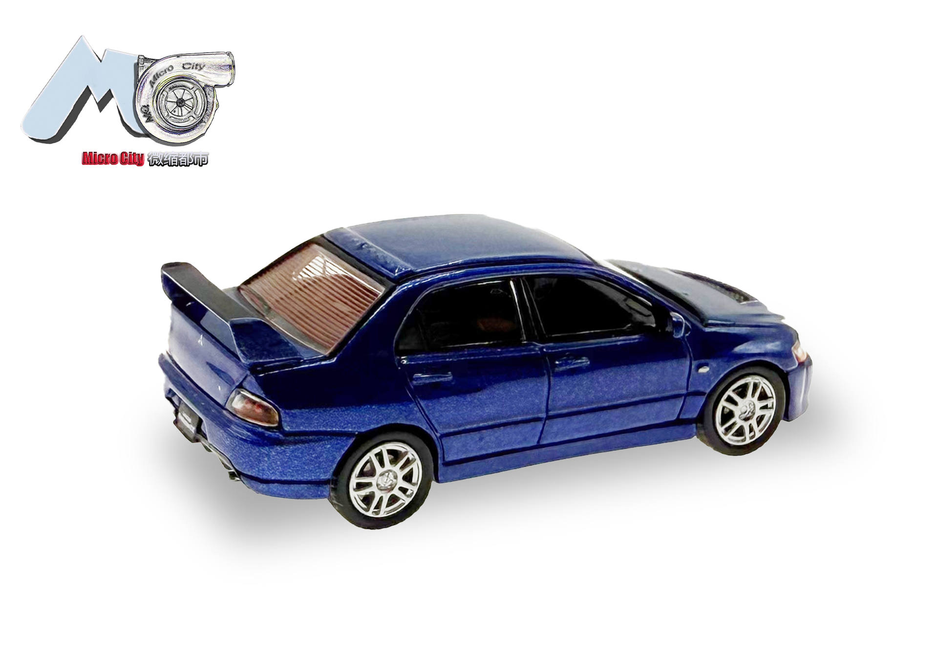 MicroCity: Mitsubishi Lancer Evo 9, blau