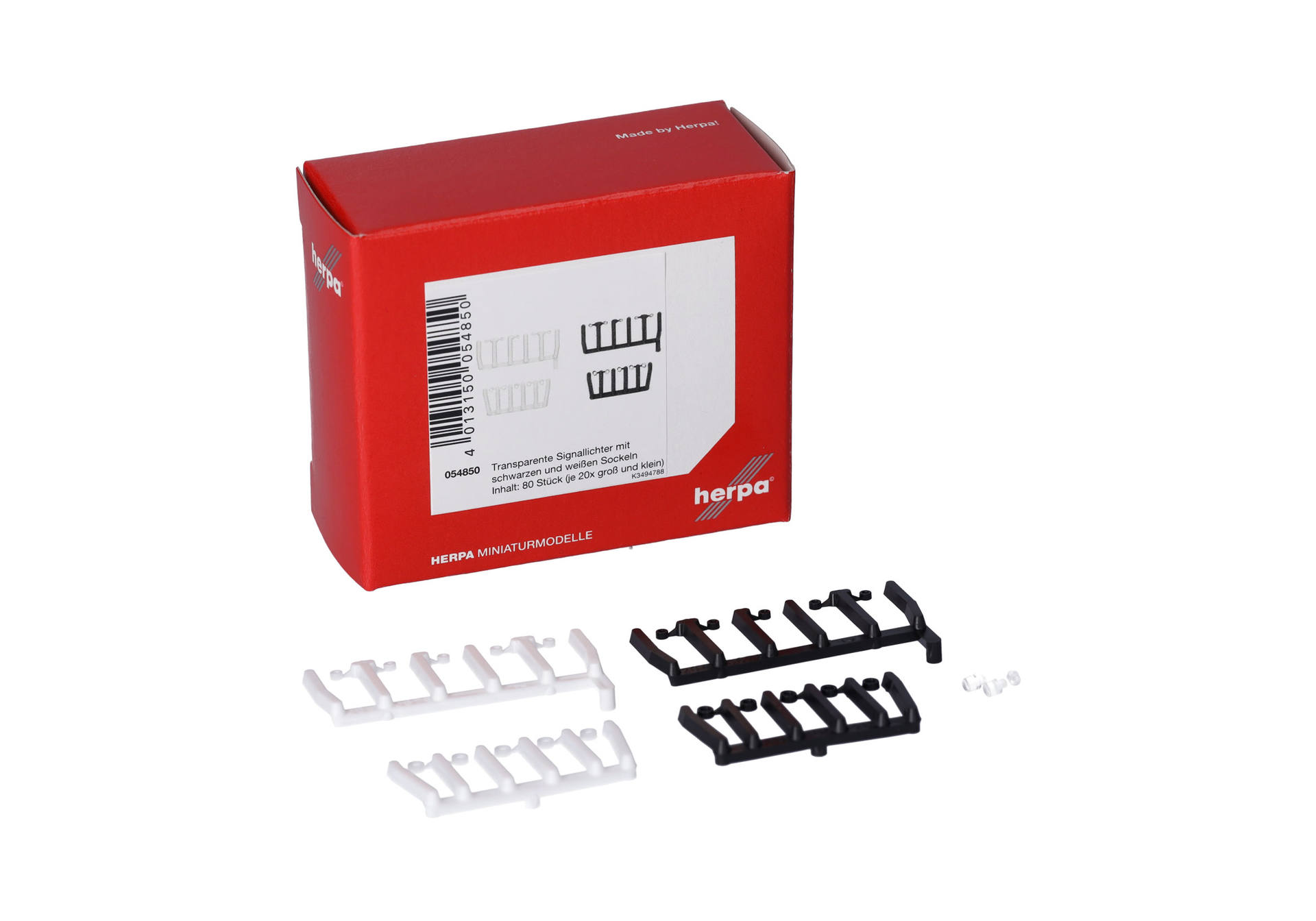 Accessories: 80 signal lights clear transparent with black and white basements, each 20x big /small