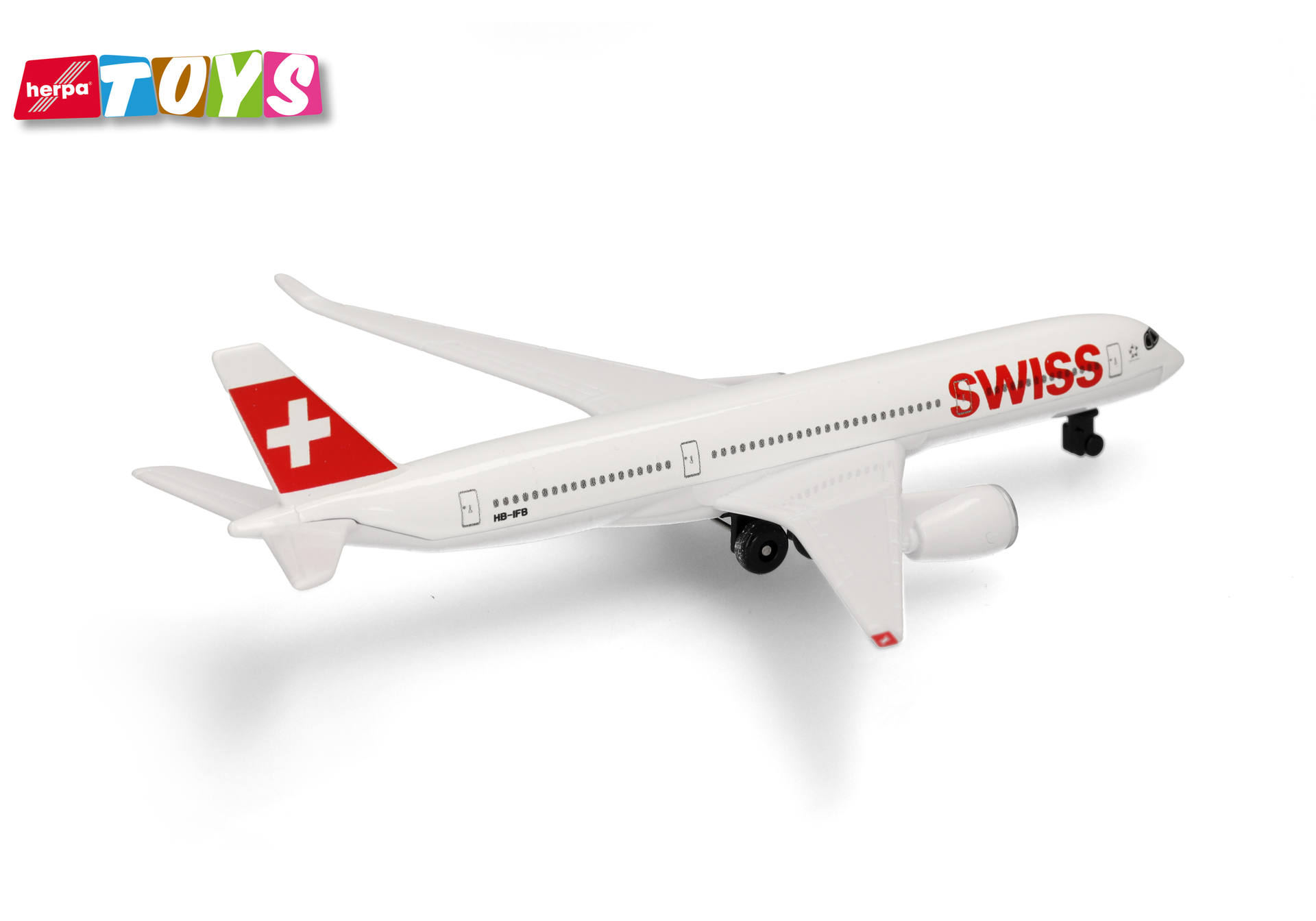 toy airplane, airplane model, Swiss, white aircraft, jet mockup