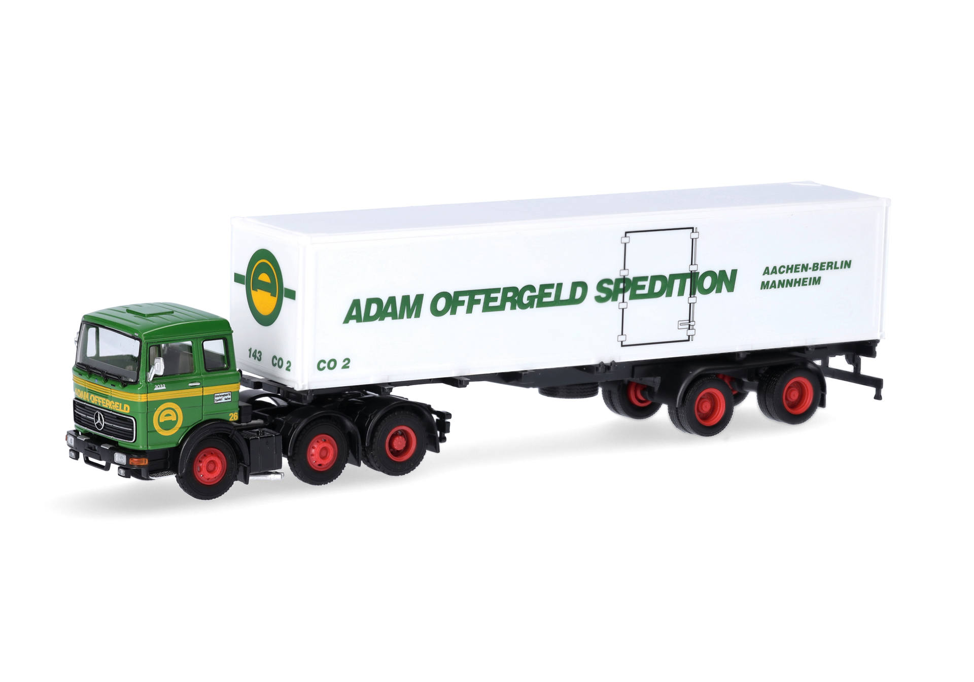 MB LPS 2032 Container-Sattelzug "Spedition Offergeld" (Nordrhein-Westfalen/Würselen)