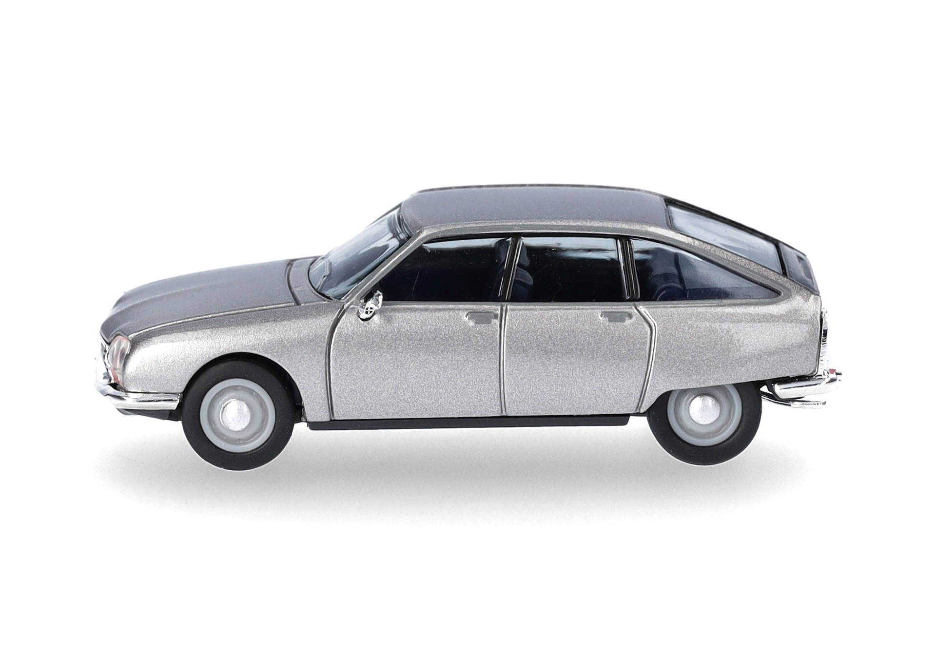 model car, silver color, sedan, classic design, toy vehicle