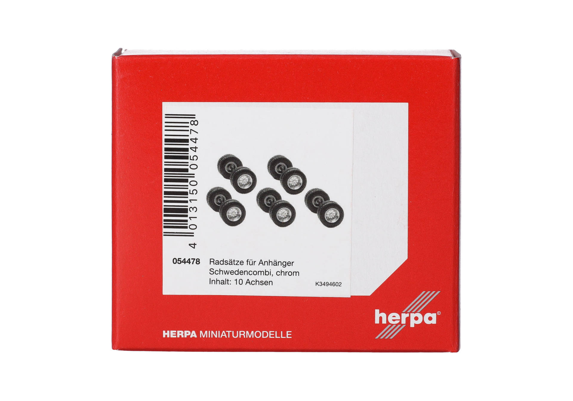 Accessory wheel-set for swedish box truck, chrome (10 wheel sets)