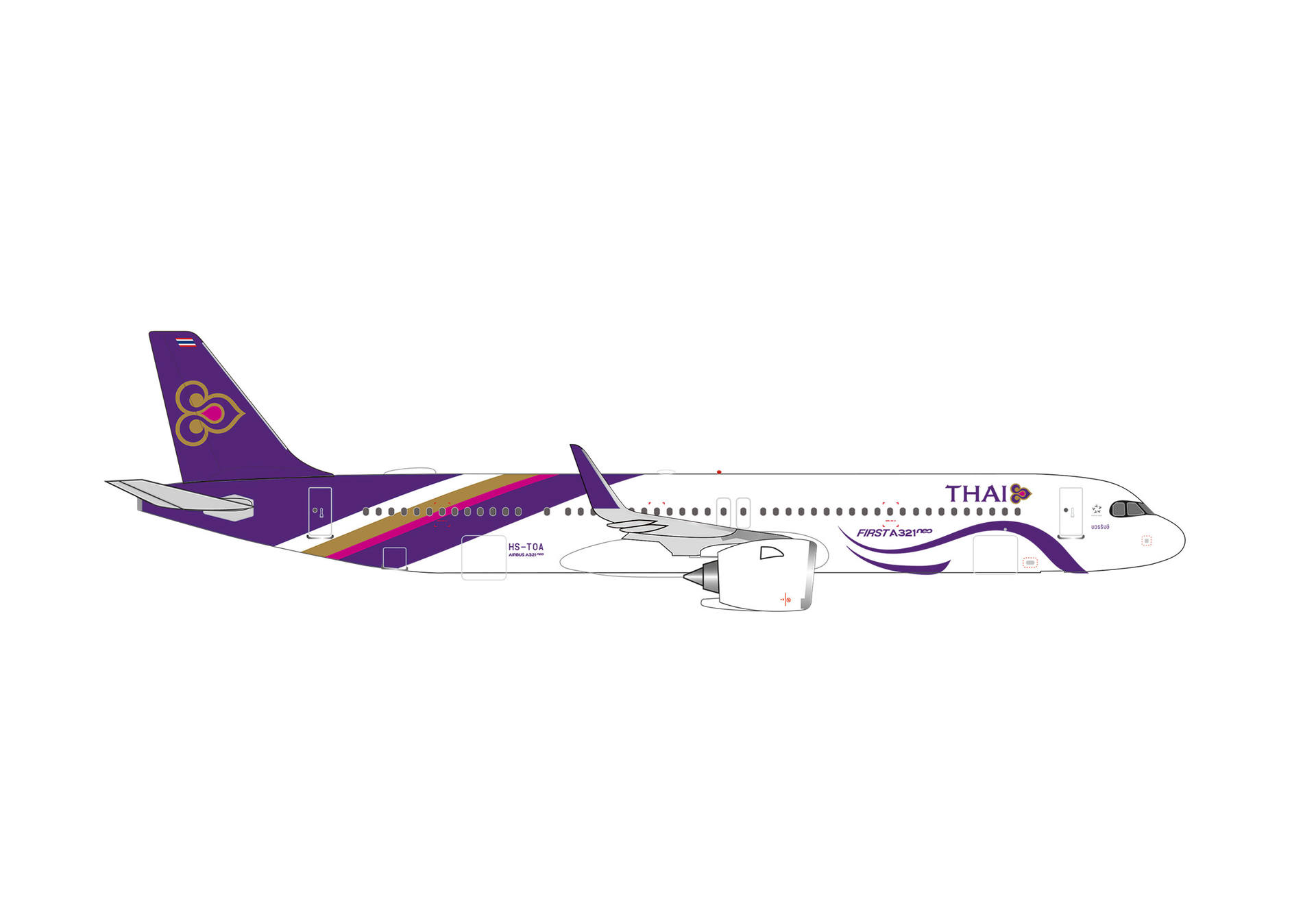 aircraft, airplane, ThaiSmile, livery, commercial-jet
