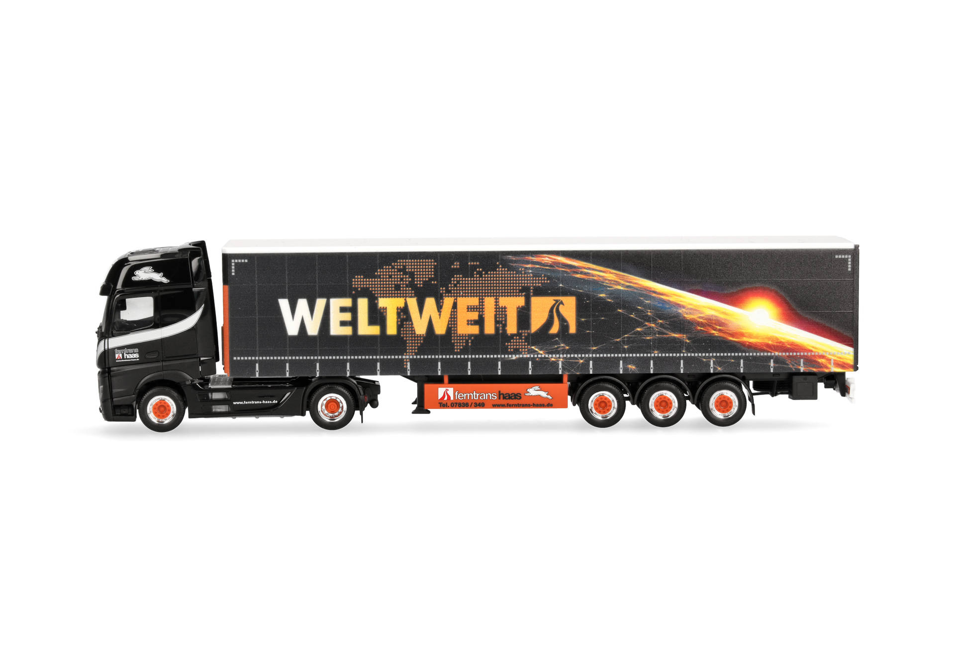 Anhänger-LKW, Lastwagen, Fahrzeug, Rad, Werbung