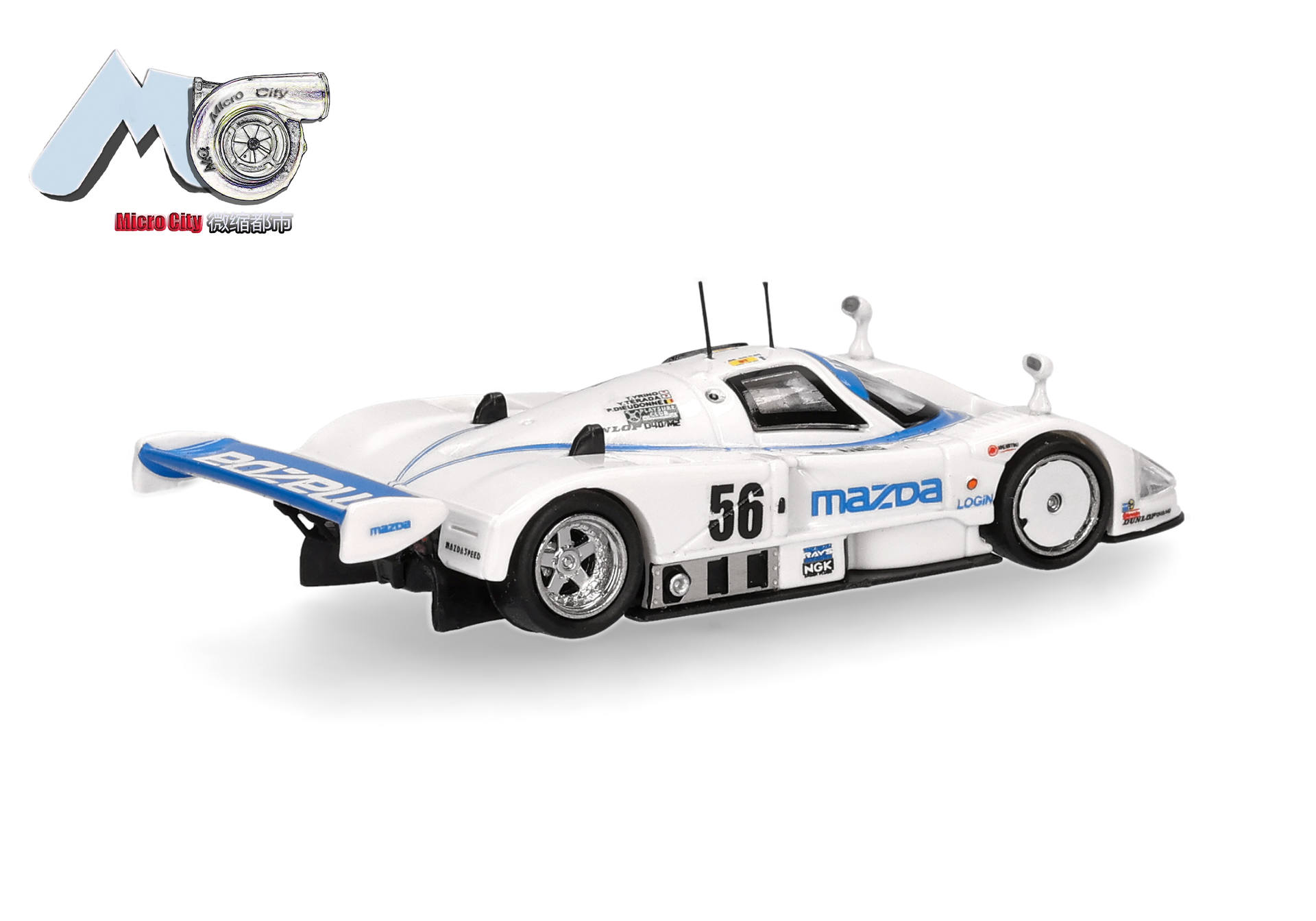 radio-controlled, RC car, Mazda, white, race car