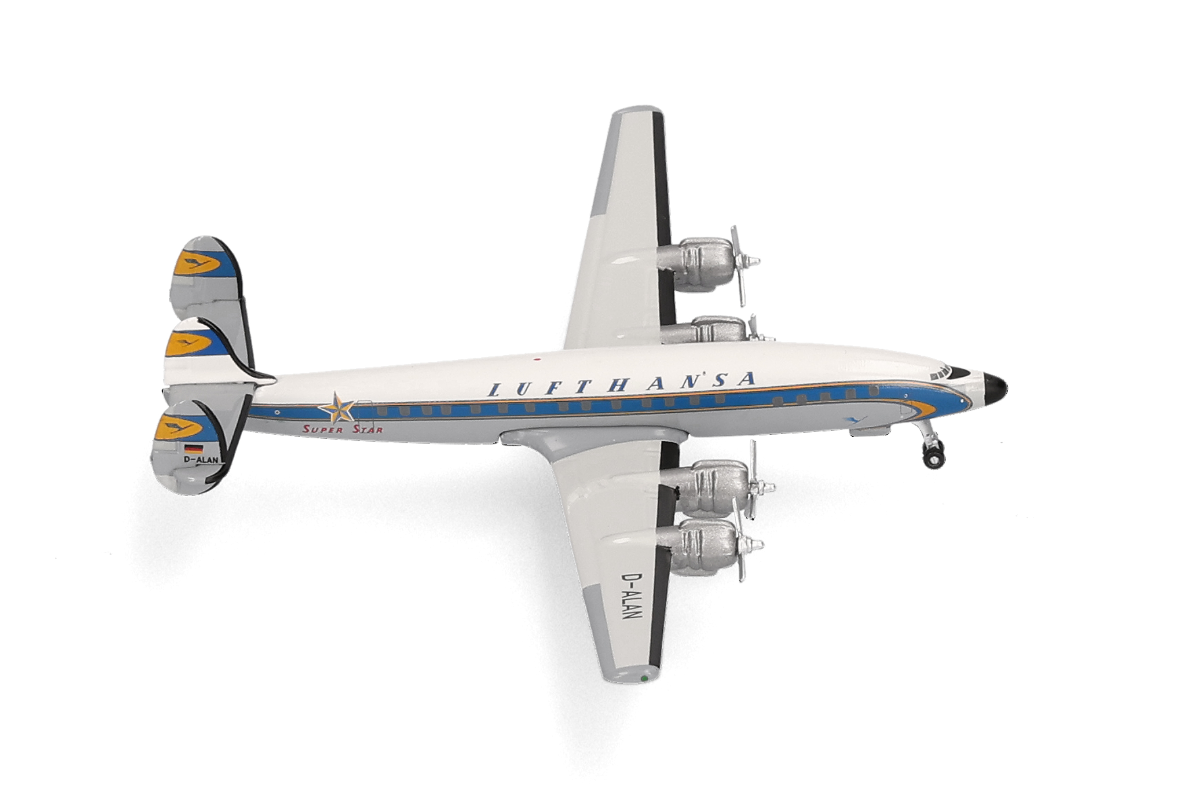 airplane, model plane, double engine, propeller, Lufthansa, aircraft