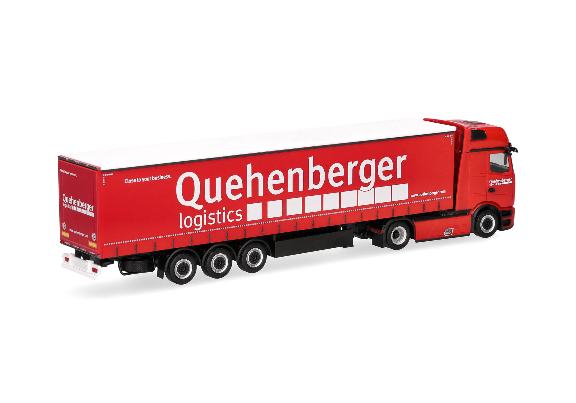 truck, lorry, red, logistics, trailer