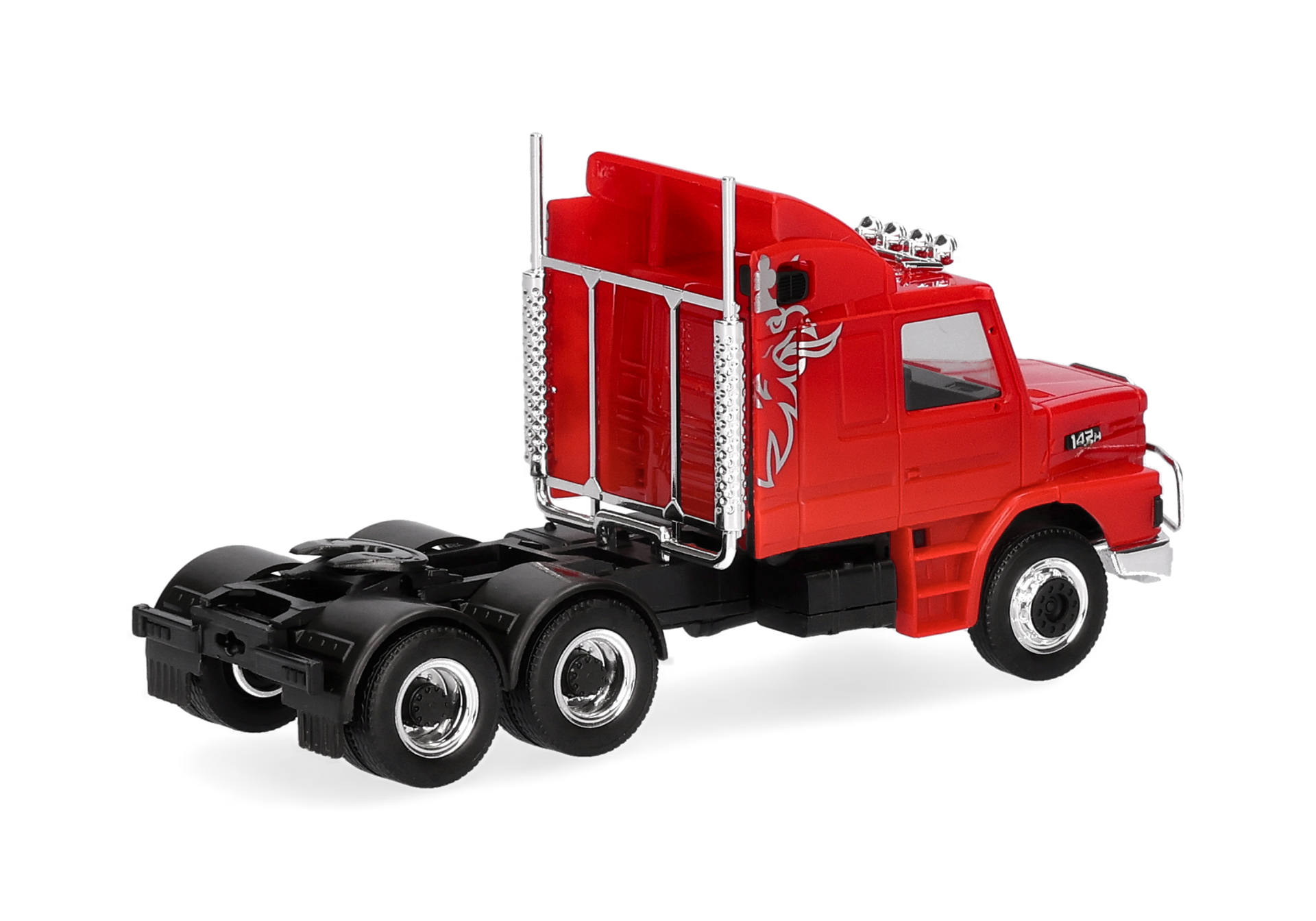 Scania Hauber 142 rigid tractor 3axles, red