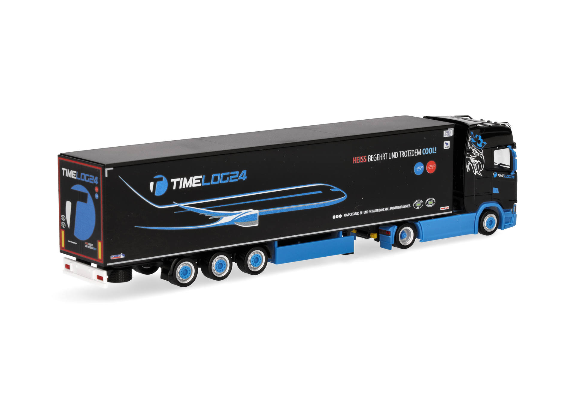 Scania CS 20 HD refrigerated box semitrailer truck "timelog24"
