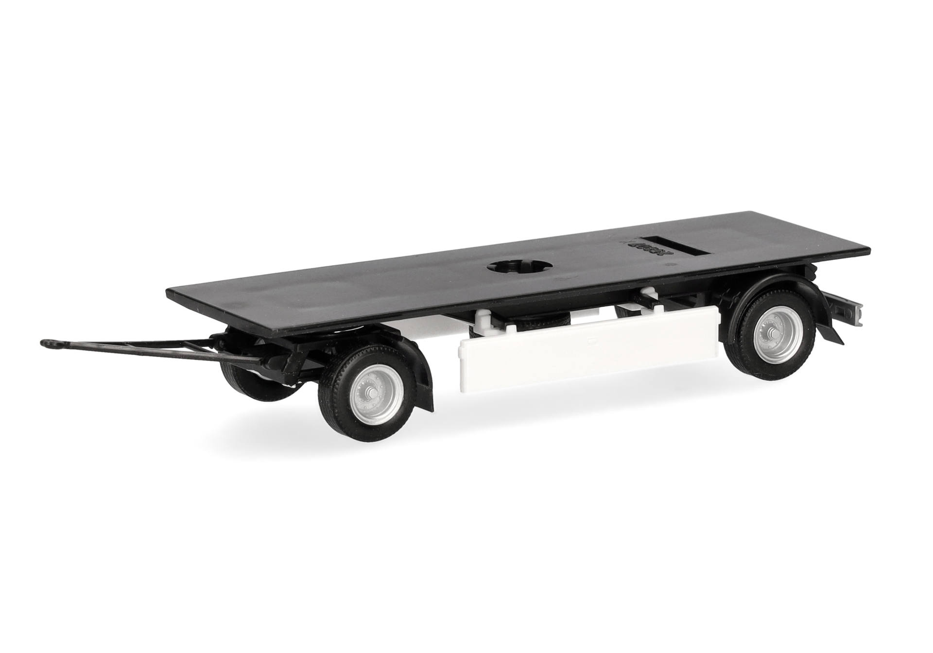 flatbed trailer, model train, railway wagon, black gray, platform base
