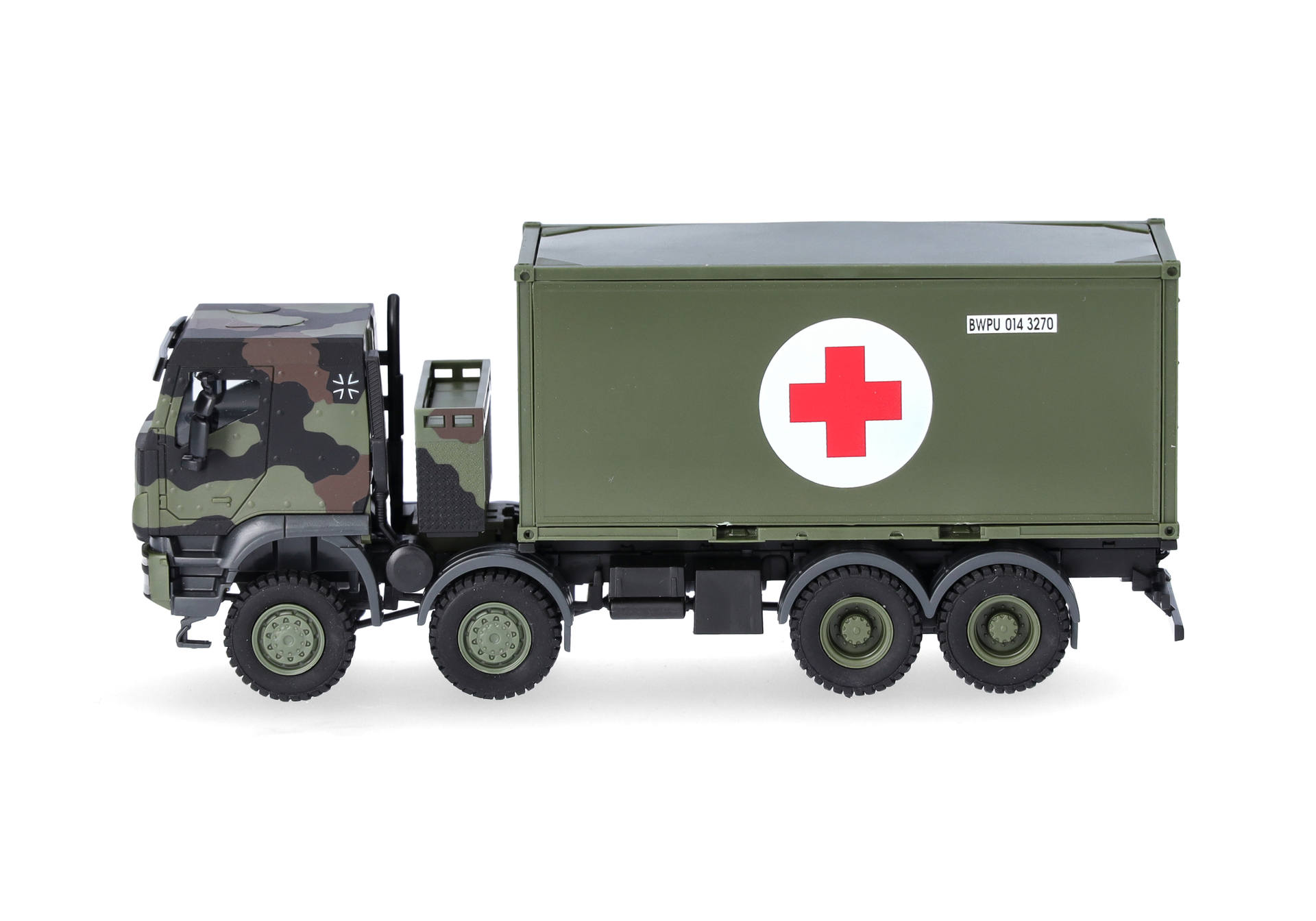 Iveco Trakker 8x8 mit 20 ft. Container "Bundeswehr / Rotes Kreuz"