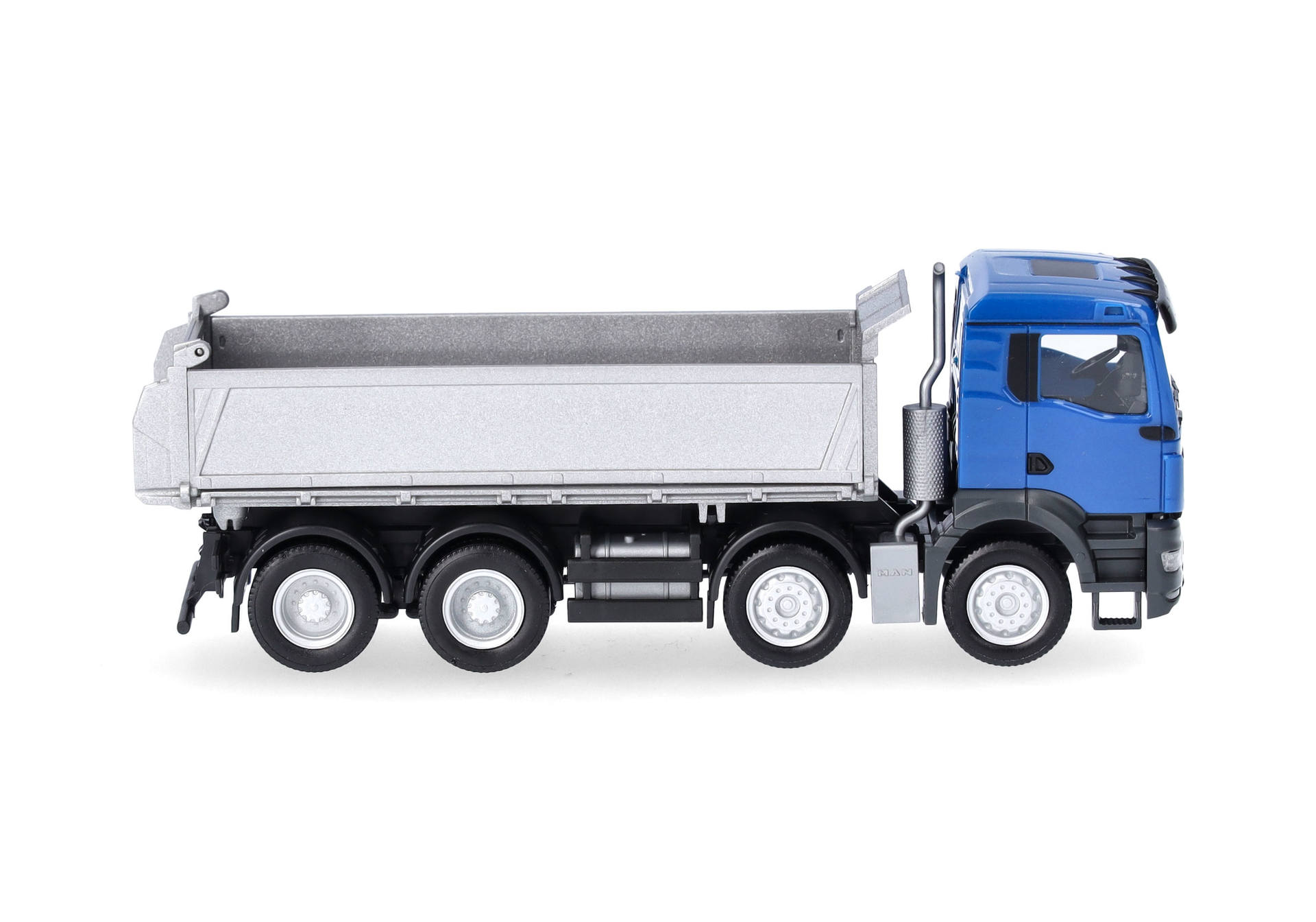 MAN TGS NN dump truck 4axles, blue/silver