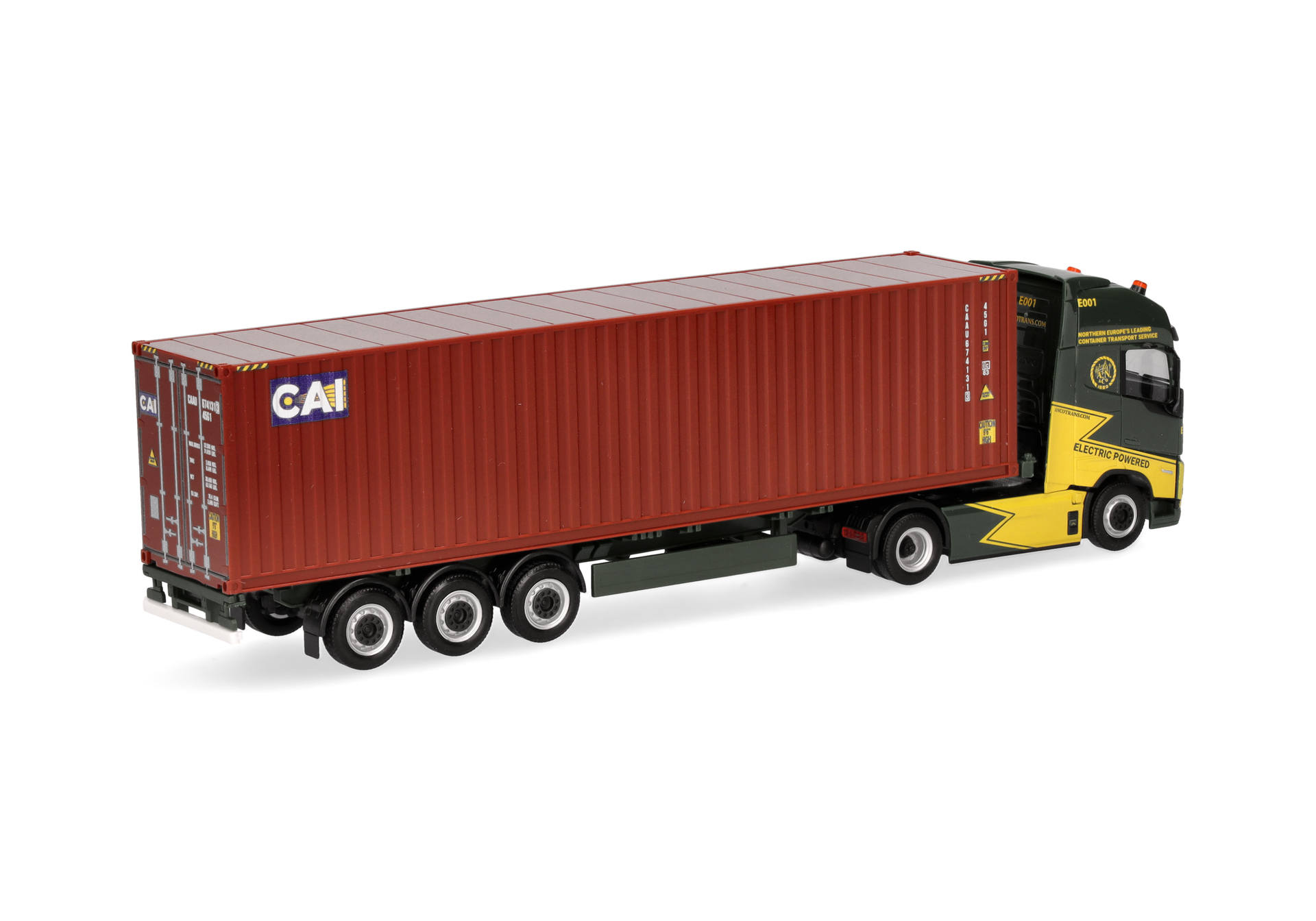 Volvo FH GL XL Electric 40ft container semitrailer "Ancotrans/CAI"