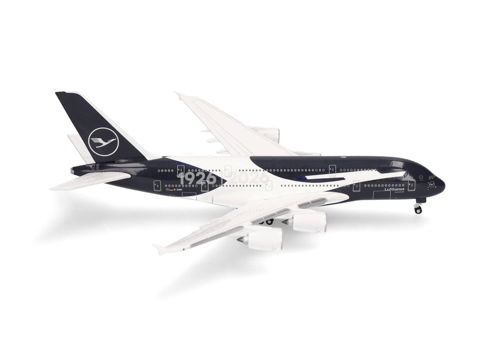 aircraft, airplane, model, toy, Lufthansa, but wait: avoid brand names unless visible on product itself