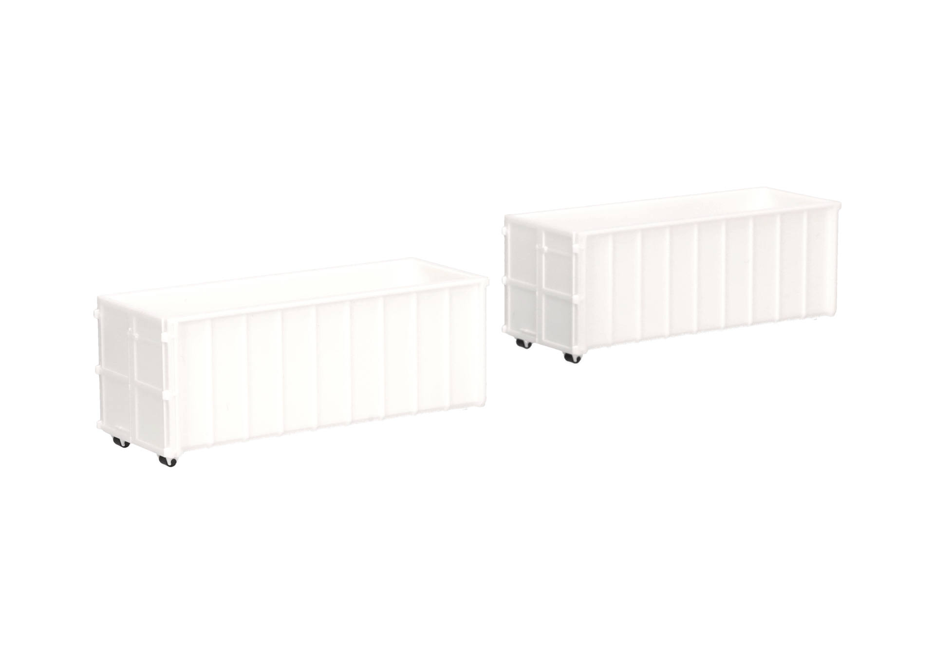 Accessories: ripped roll-off tray, white (2 pieces)