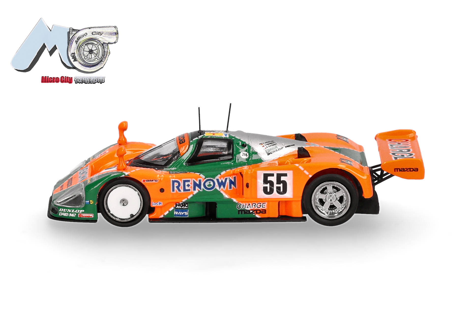 RC car, die-cast, orange, green, race car
