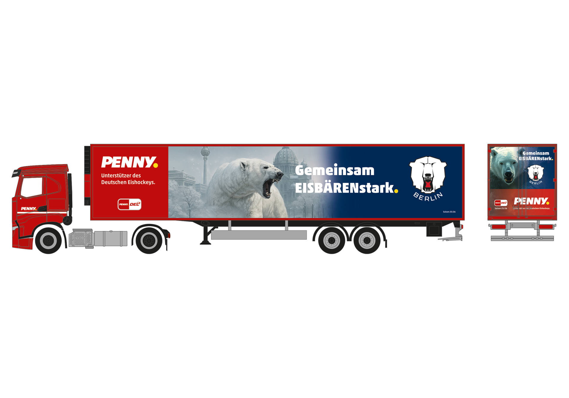 Iveco S-Way Kühlkoffer-Sattelzug "PENNY DEL / Eisbären Berlin"