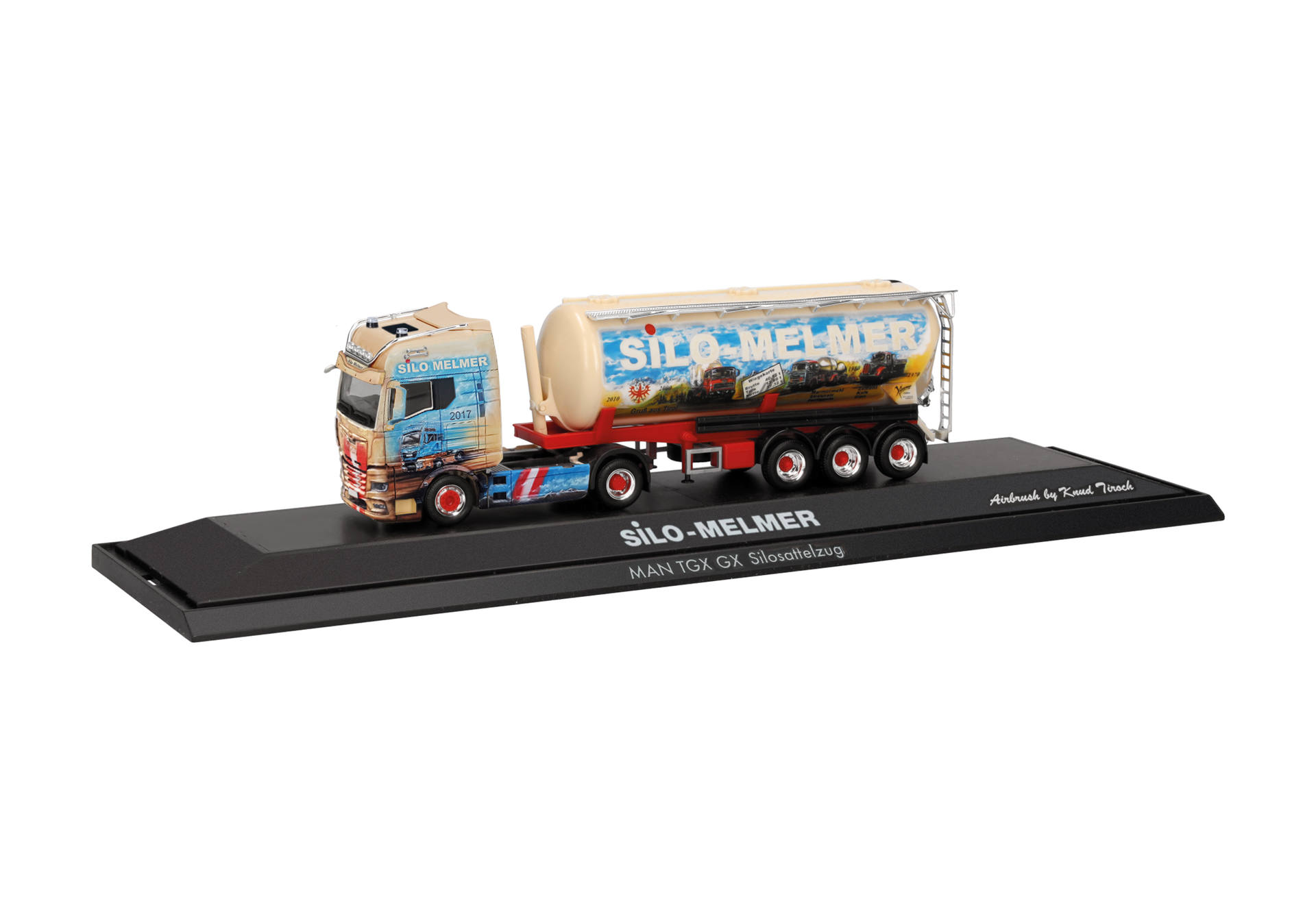 MAN TGX GX bulk semitrailer truck "70 years of Silo Melmer" (Austria)