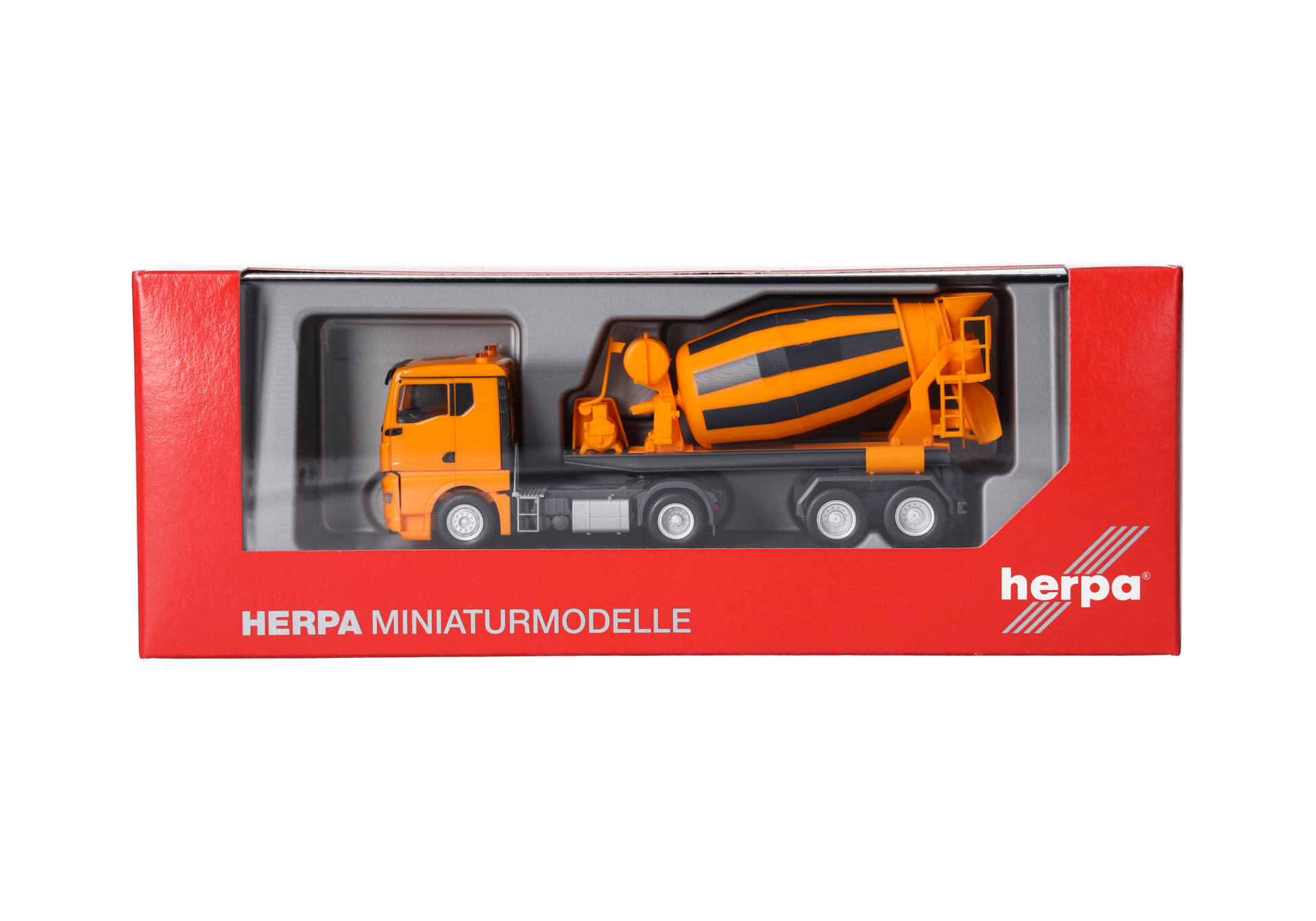 toy, truck, cement mixer, orange, model