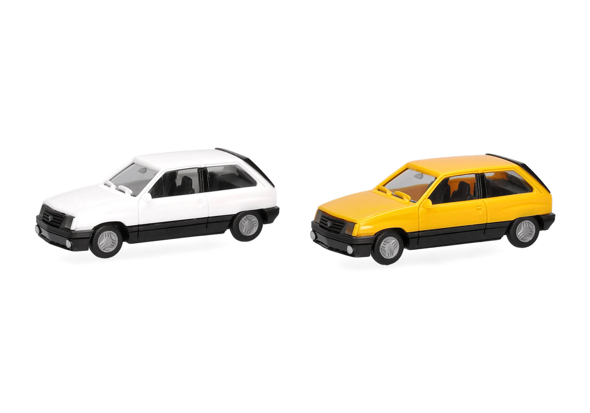 toy car, die-cast, two-tone, white, yellow