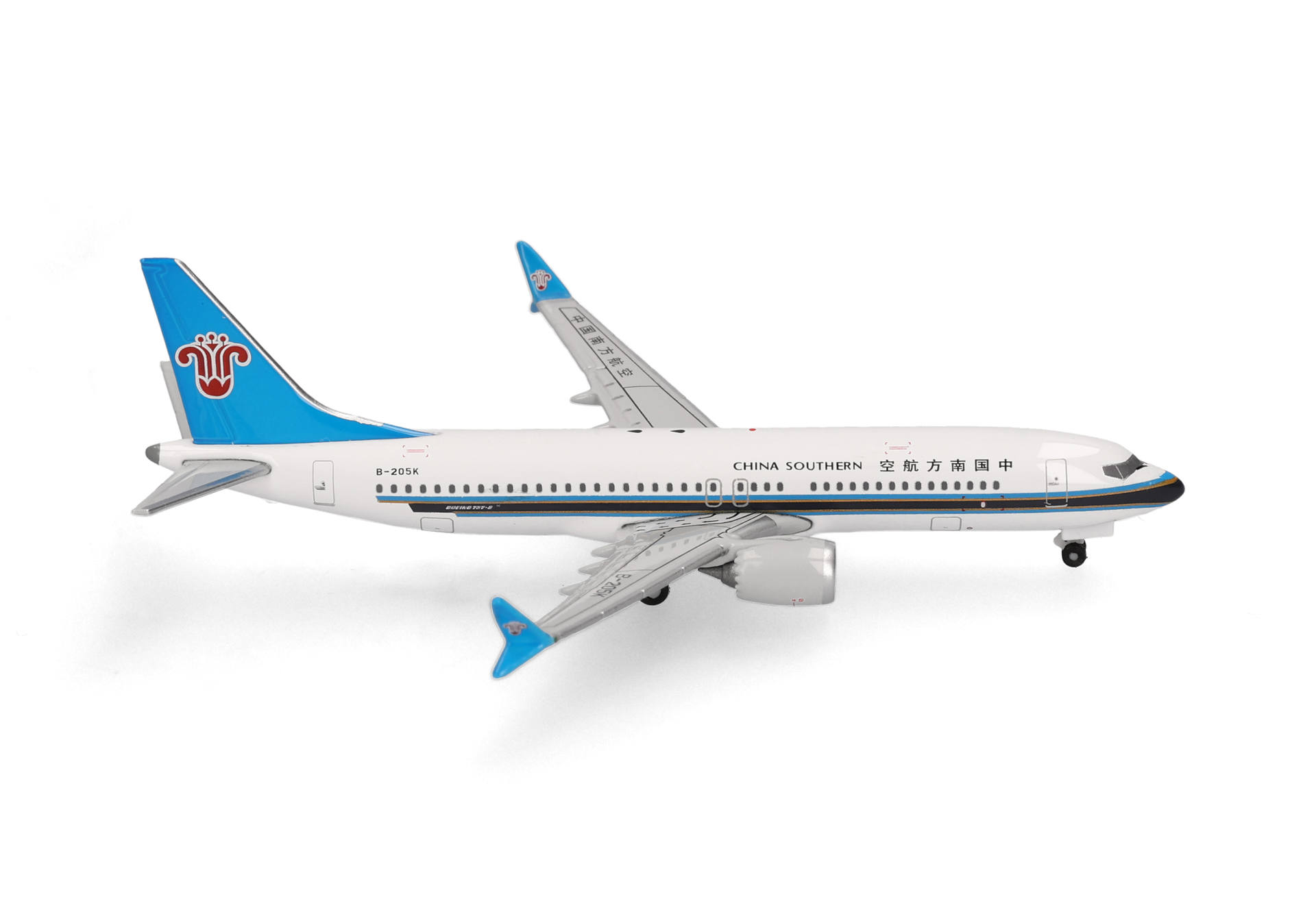 airplane, model, China Southern, jet, blue tail