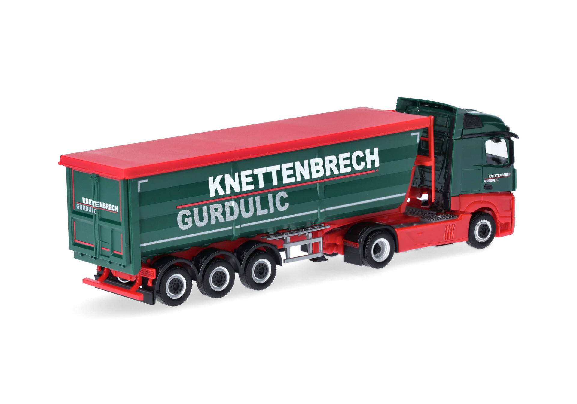 Mercedes Benz Actros steel dump semitrailer truck "Knettenbrech & Gurdulic" (Hesse/Wiesbaden)