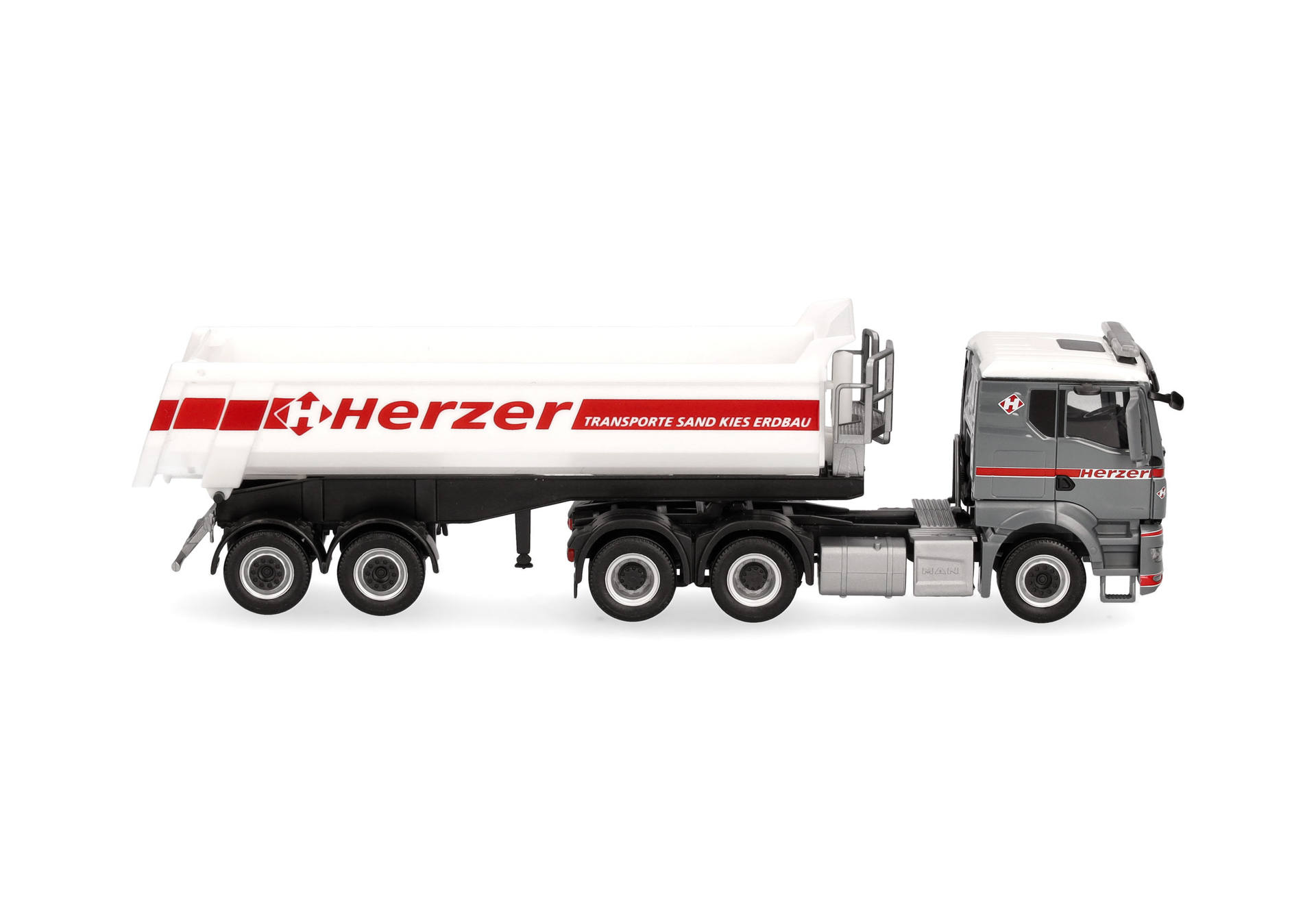 MAN TGS TN dump semitrailer "Herzer" (Austria)