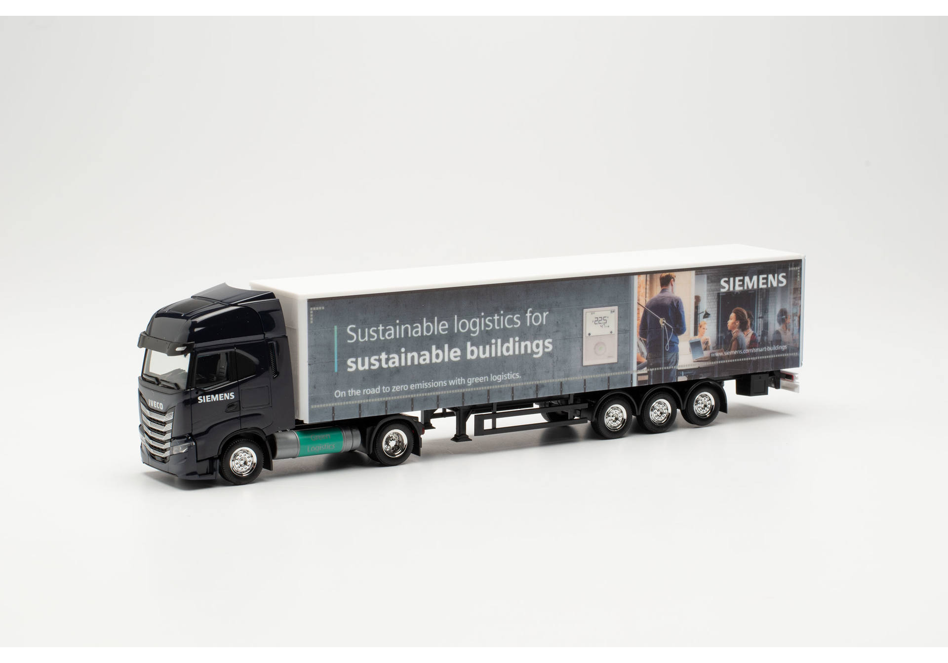Iveco S-Way LNG Gardinenplanen-Sattelzug "Siemens"