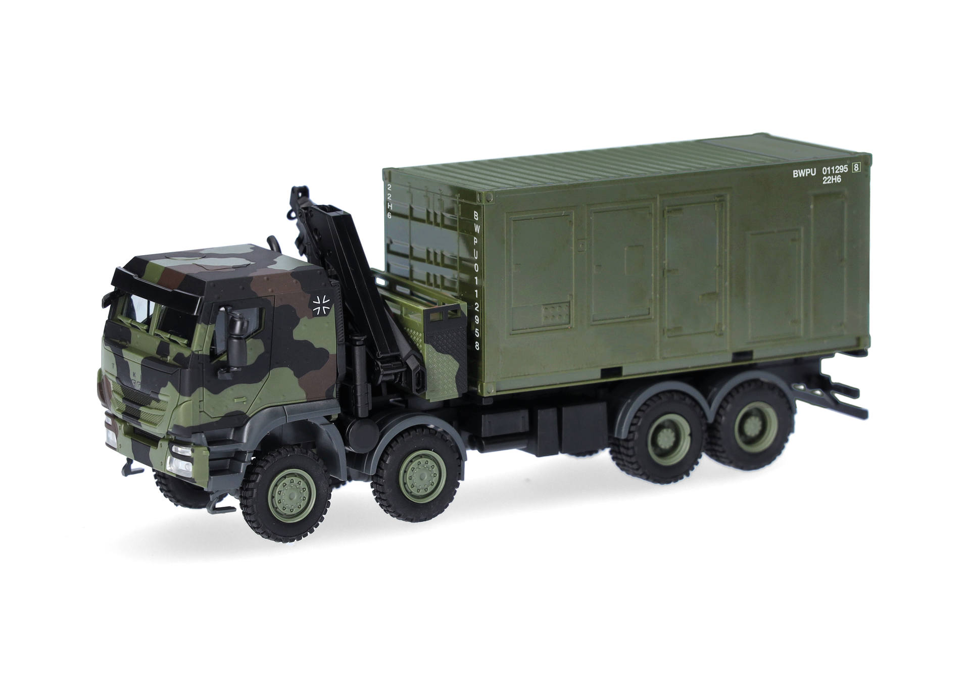 Iveco Trakker 8x8 LKW mit Kran 20 ft. Container "Bundeswehr"
