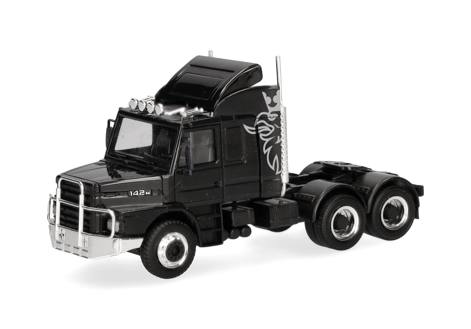 Scania Hauber 142 rigid tractor 3axles (6x4), black