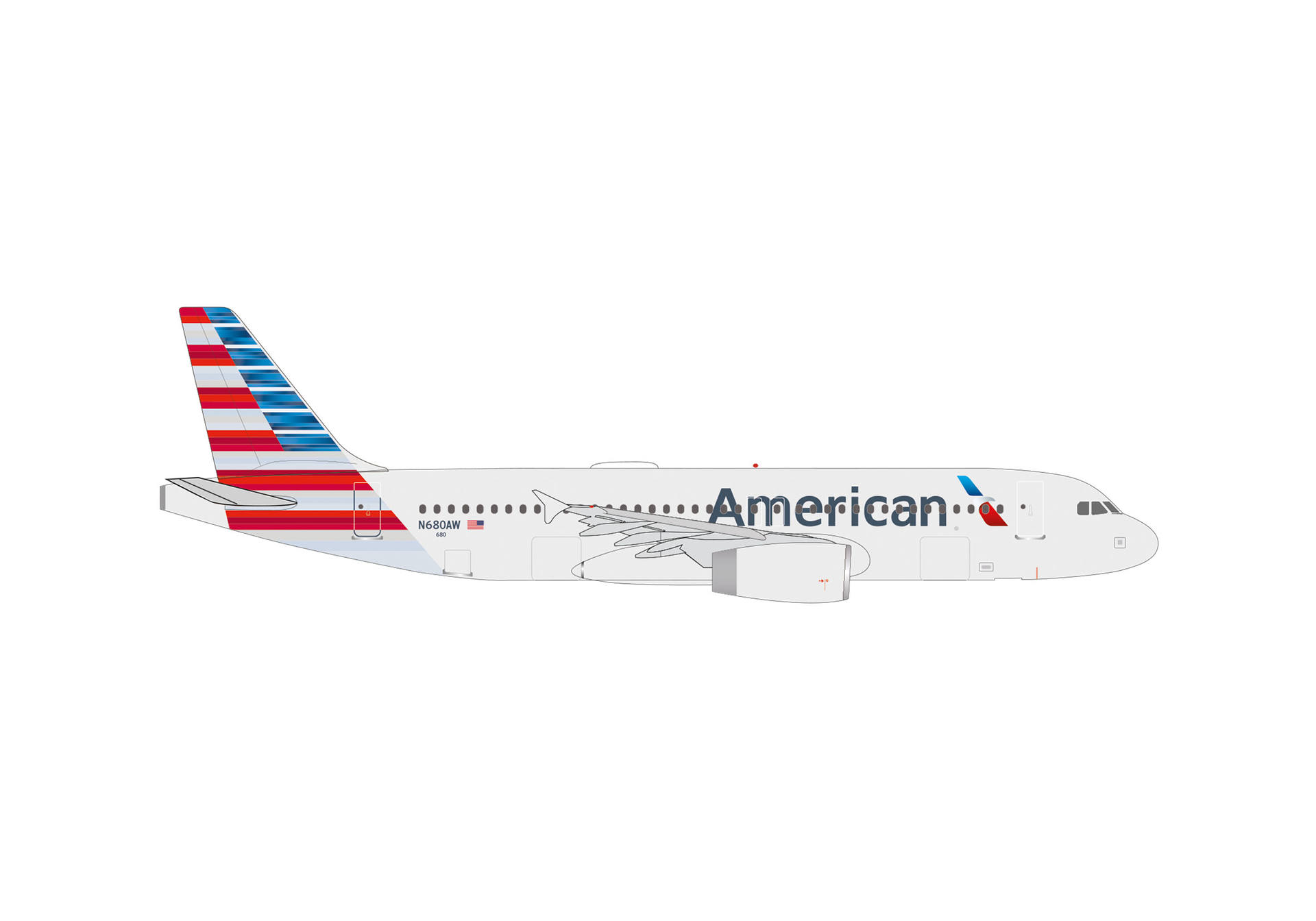 American Airlines Airbus A320  - N680AW
