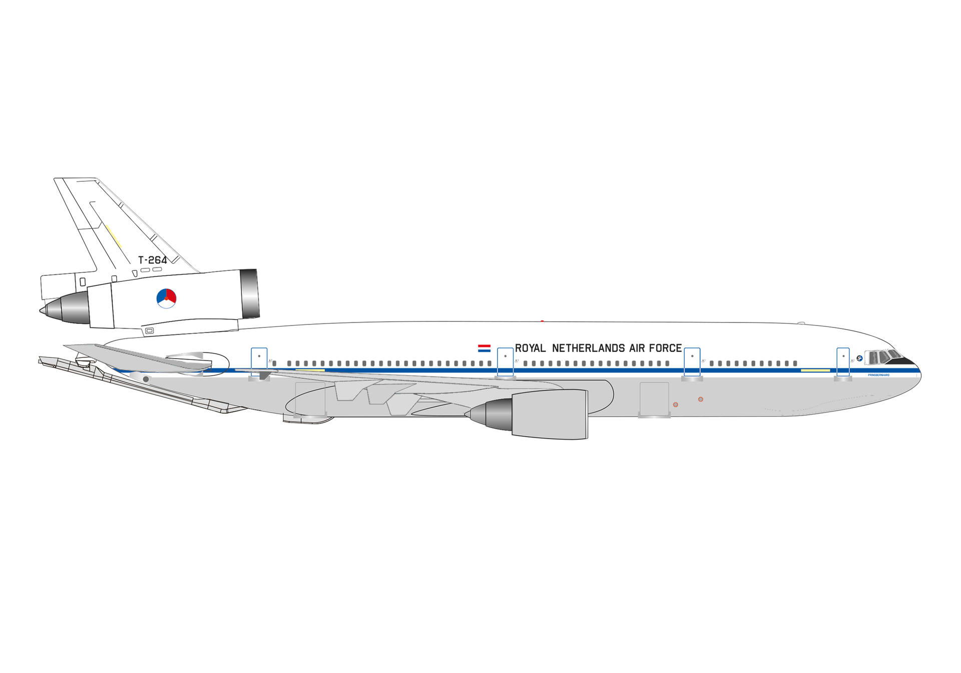 Royal Netherlands AF Douglas KDC-10 Extender - 334 Sqn, Eindhoven AB - T-264 "Prins Bernhard"
