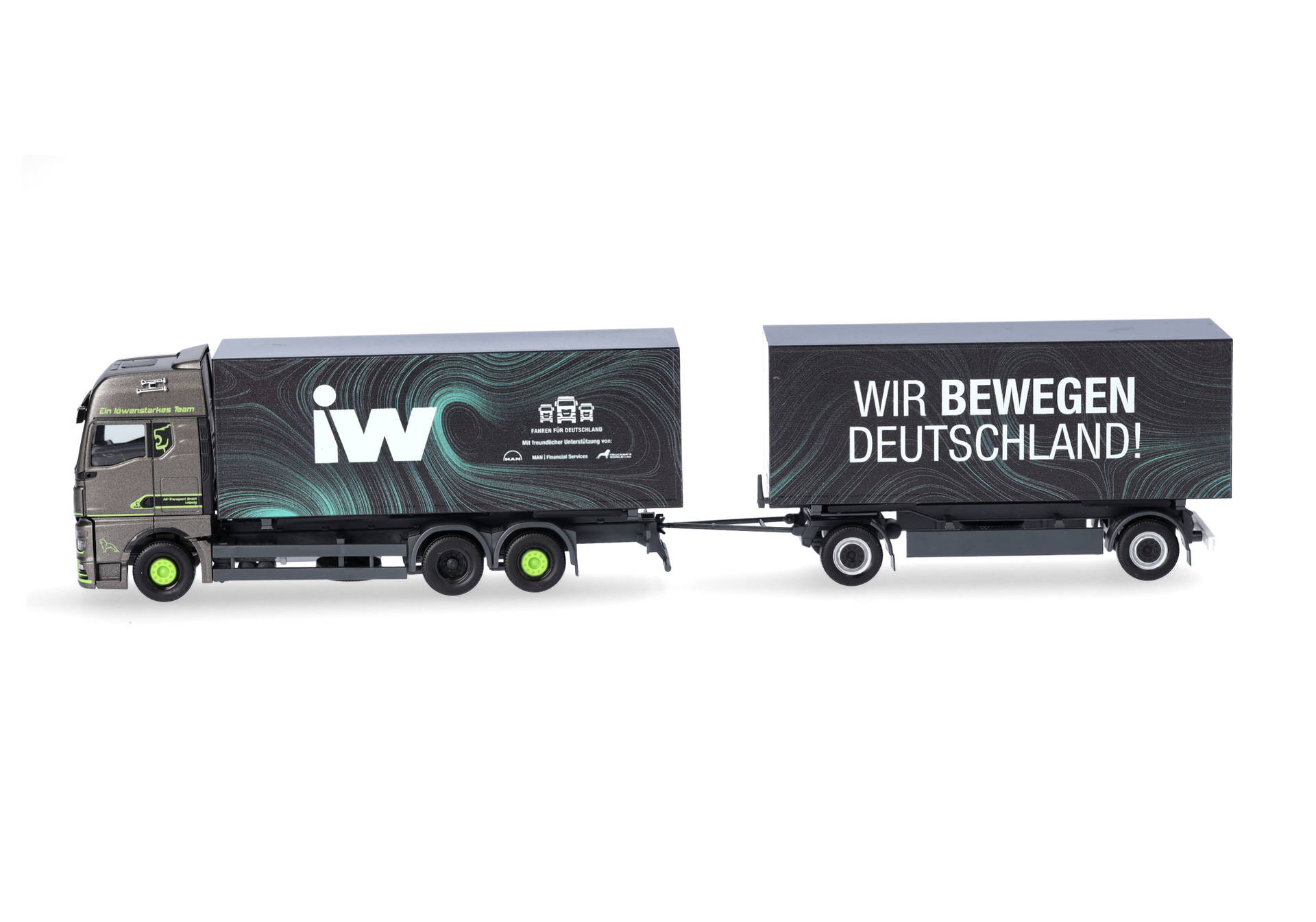 MAN TGX GX Wechselkoffer-Hängerzug "IW / Wir bewegen Deutschland" (Sachsen/Leipzig)