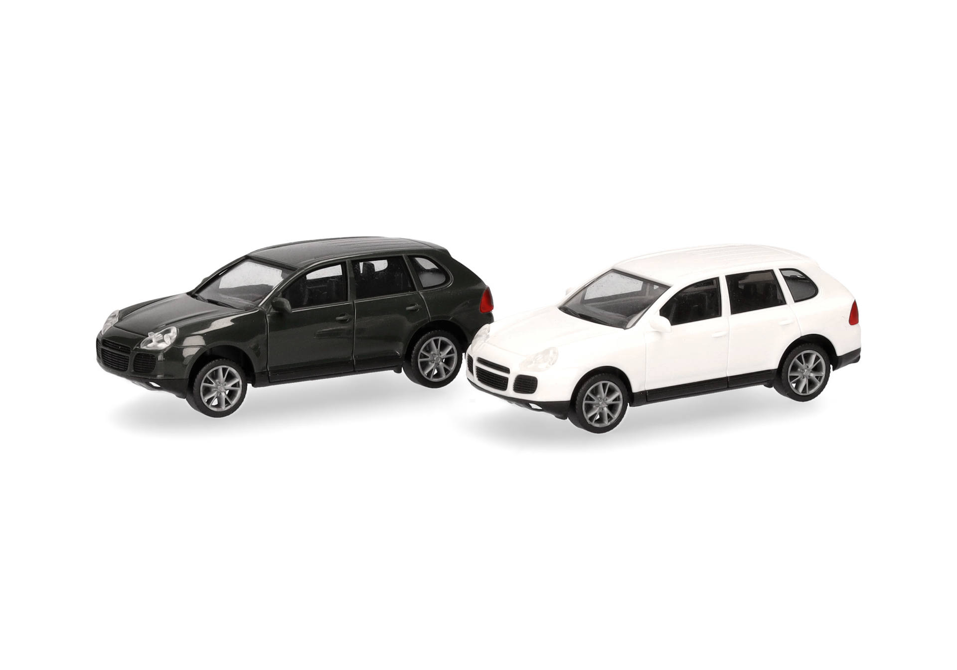 Herpa MiniKit: Porsche Cayenne Turbo, british racing green/sand white