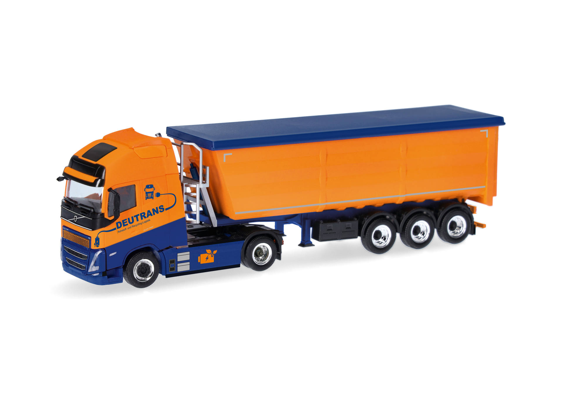 Volvo FH Globetrotter XL Electric steel dump semitrailer "Deutrans"