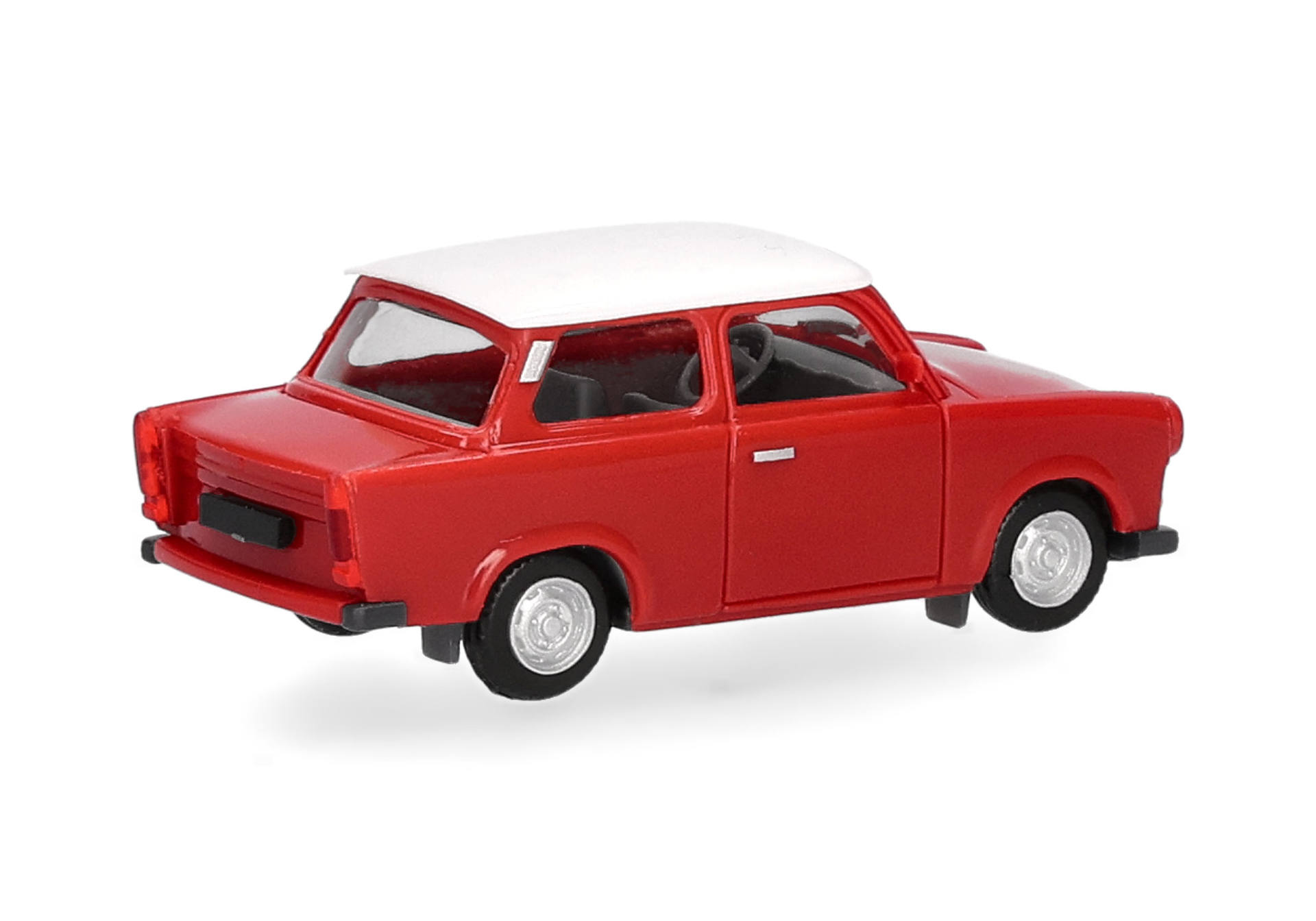 Trabant 601 sedan, red, white roof