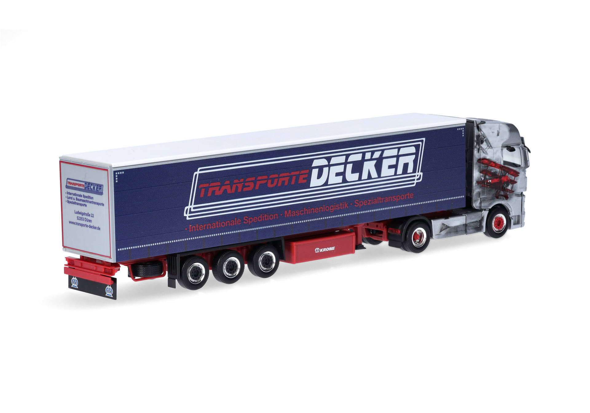 MAN TGX GX canvas semitrailer truck "Decker Düren" (North Rhine-Westphalia/Düren)
