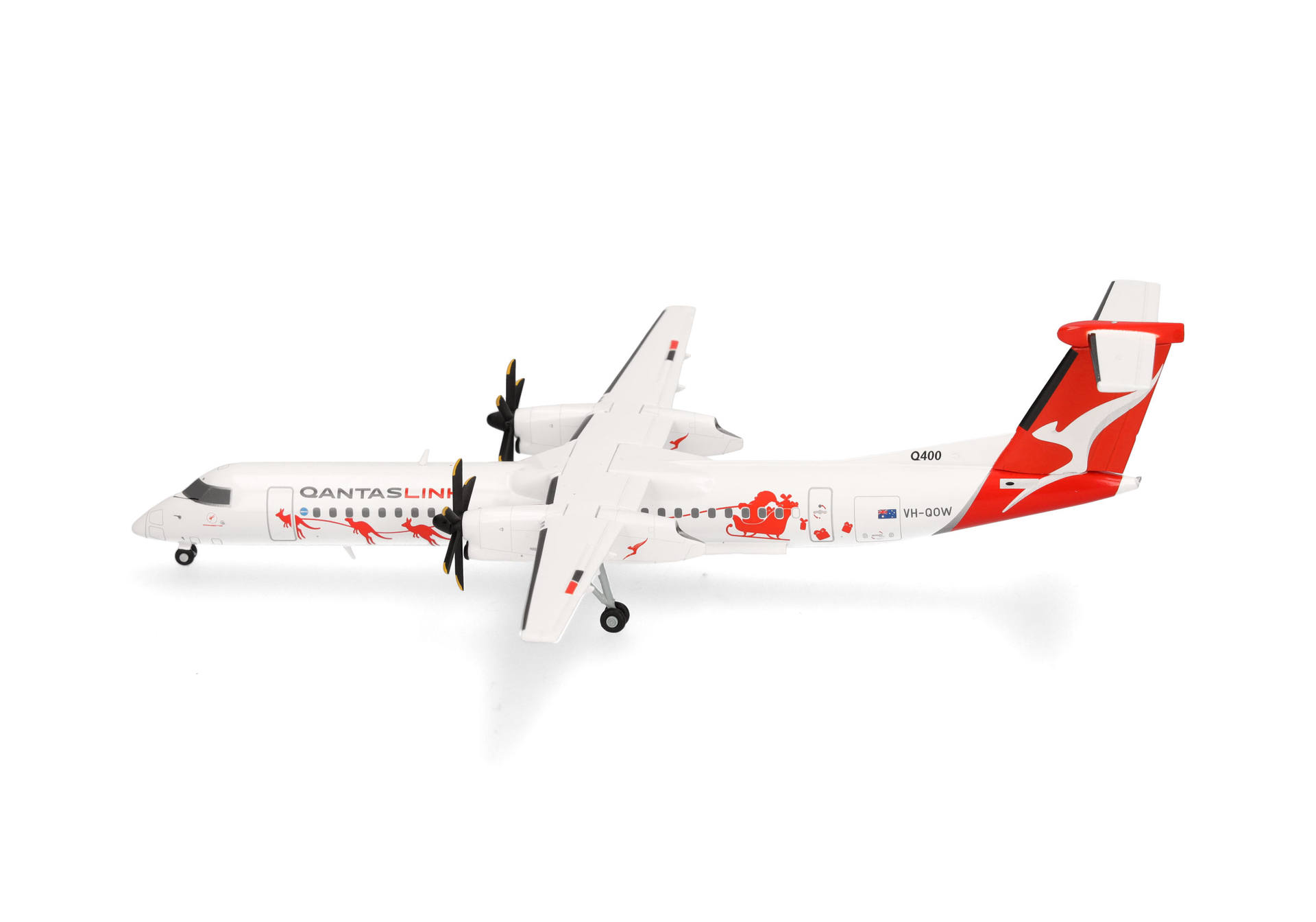 Herpa Maquette d'avion QantasLink Bombardier Q400 « Dasher-8 », Miniature à l'échelle 1/200, Objet de Collection, modèle sans Support, métal Herpa Maquette d'avion QantasLink Bombardier Q400 « Dasher-8 », Miniature à l'échelle 1/200, Objet de Collection, modèle sans Support, métal